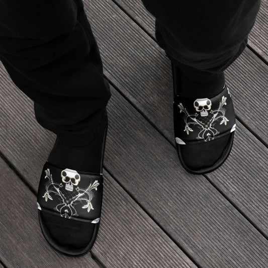 Front Skully Lace Men’s slides #MzKittyz #NikkiDKatArt