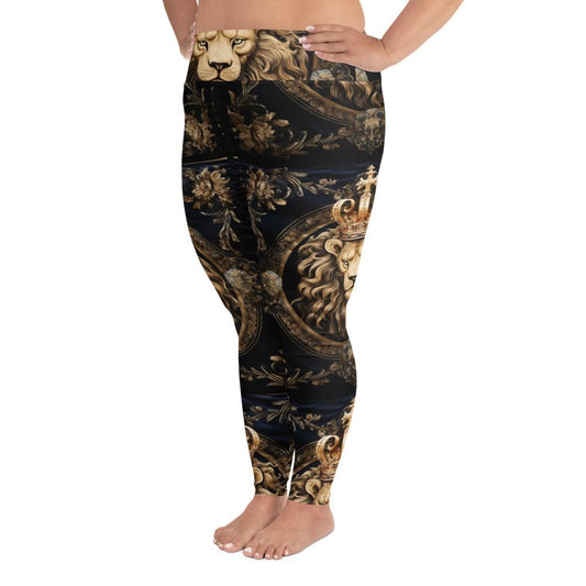 Front Italian Leo All-Over Print Plus Size Leggings Leggings #MzKittyz #NikkiDKatArt