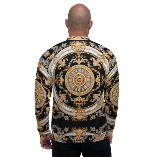 Front Signature Scarf Design Unisex Bomber Jacket #MzKittyz #NikkiDKatArt