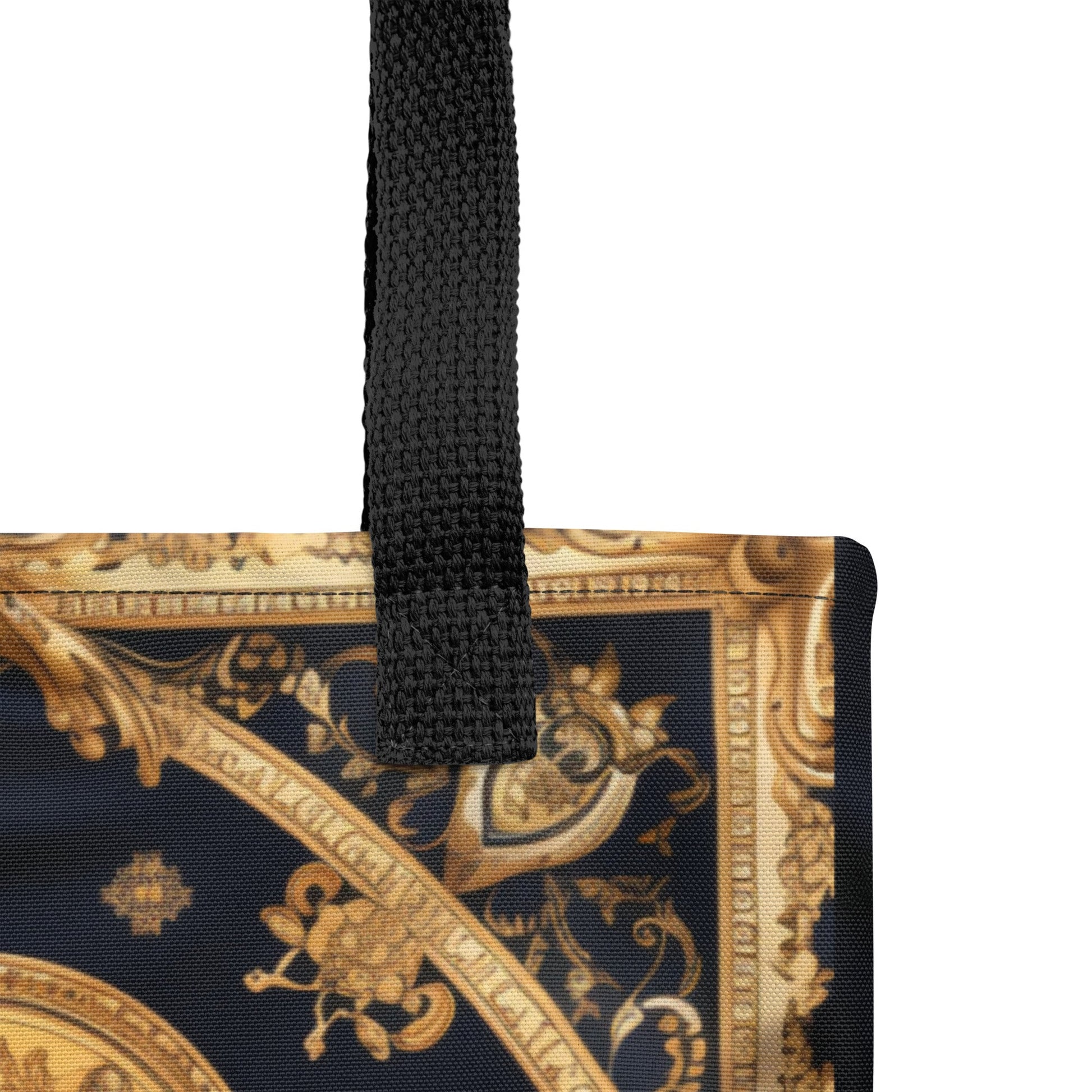 Front Gold Baroque Hearts Signature Tote bag #MzKittyz #NikkiDKatArt