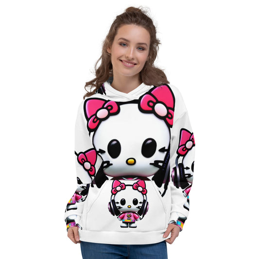 Front Mz Dj Kittyz Pop Unisex Hoodie Hoodie #MzKittyz #NikkiDKatArt