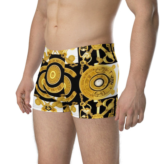 Front Gold & Black Coin Signature Boxer Briefs Briefs #MzKittyz #NikkiDKatArt