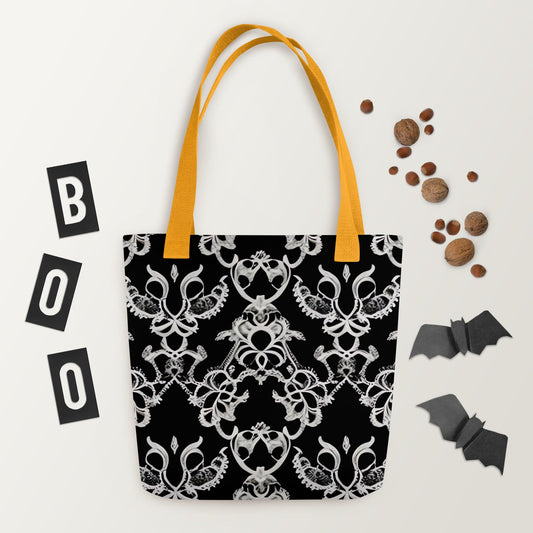 Front Venetian Lacie Lace Tote Bag Tote #MzKittyz #NikkiDKatArt