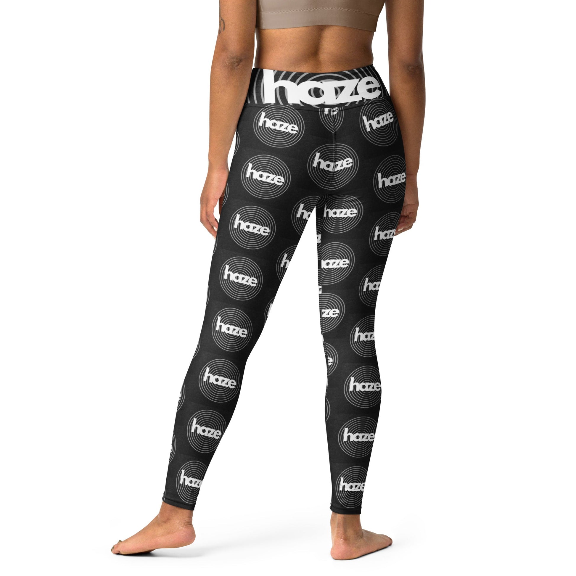 Front haze logo Yoga Leggings Yoga Leggings #MzKittyz #NikkiDKatArt