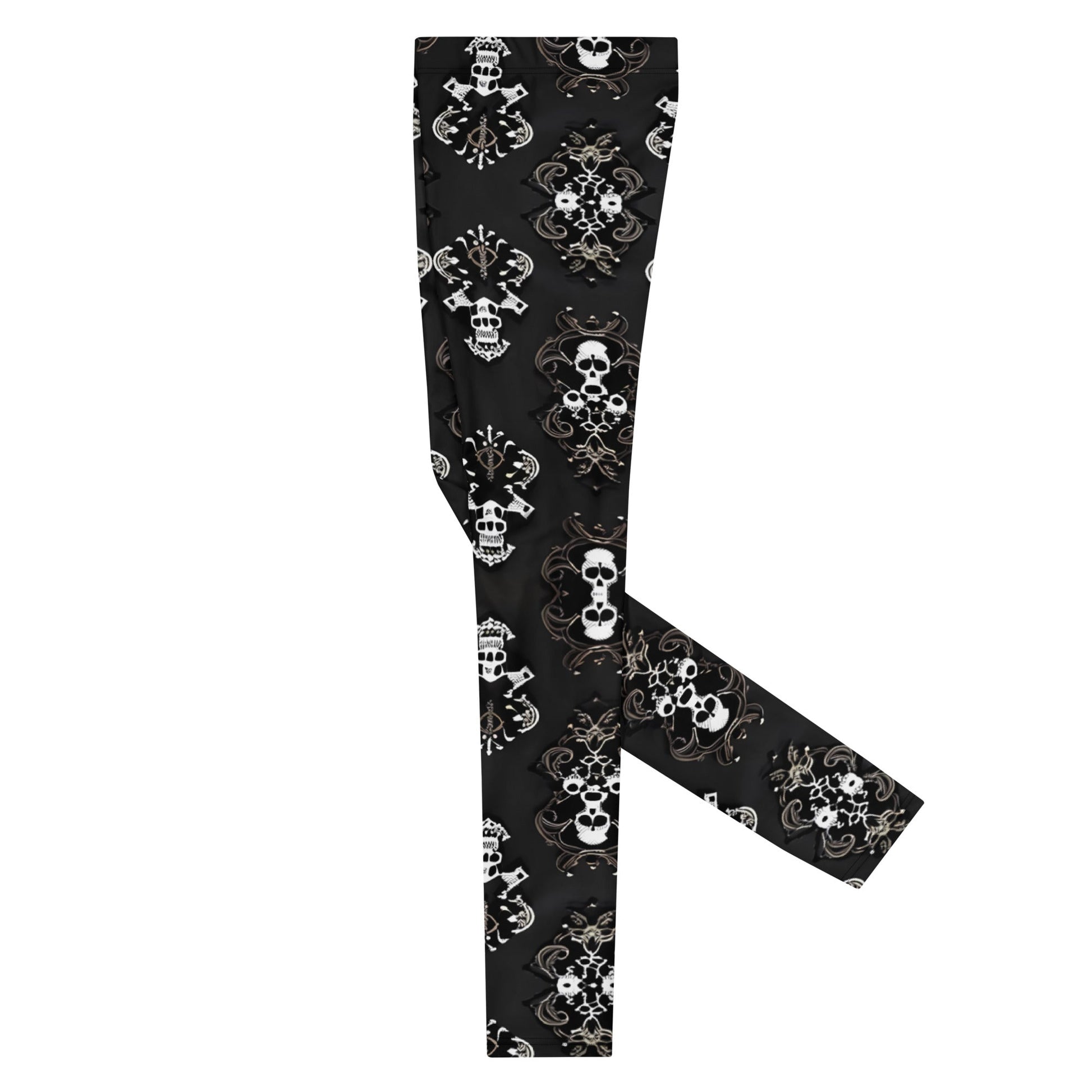Front Lacie Lace ● Skull Men's Leggings Leggings #MzKittyz #NikkiDKatArt
