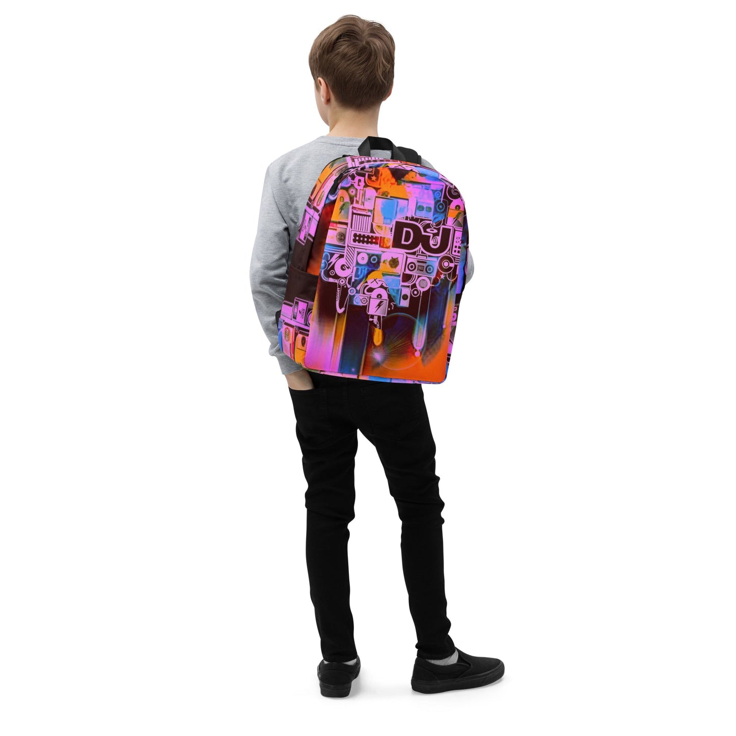 Front Dj Pop Life Minimalist Backpack Minimalist #MzKittyz #NikkiDKatArt