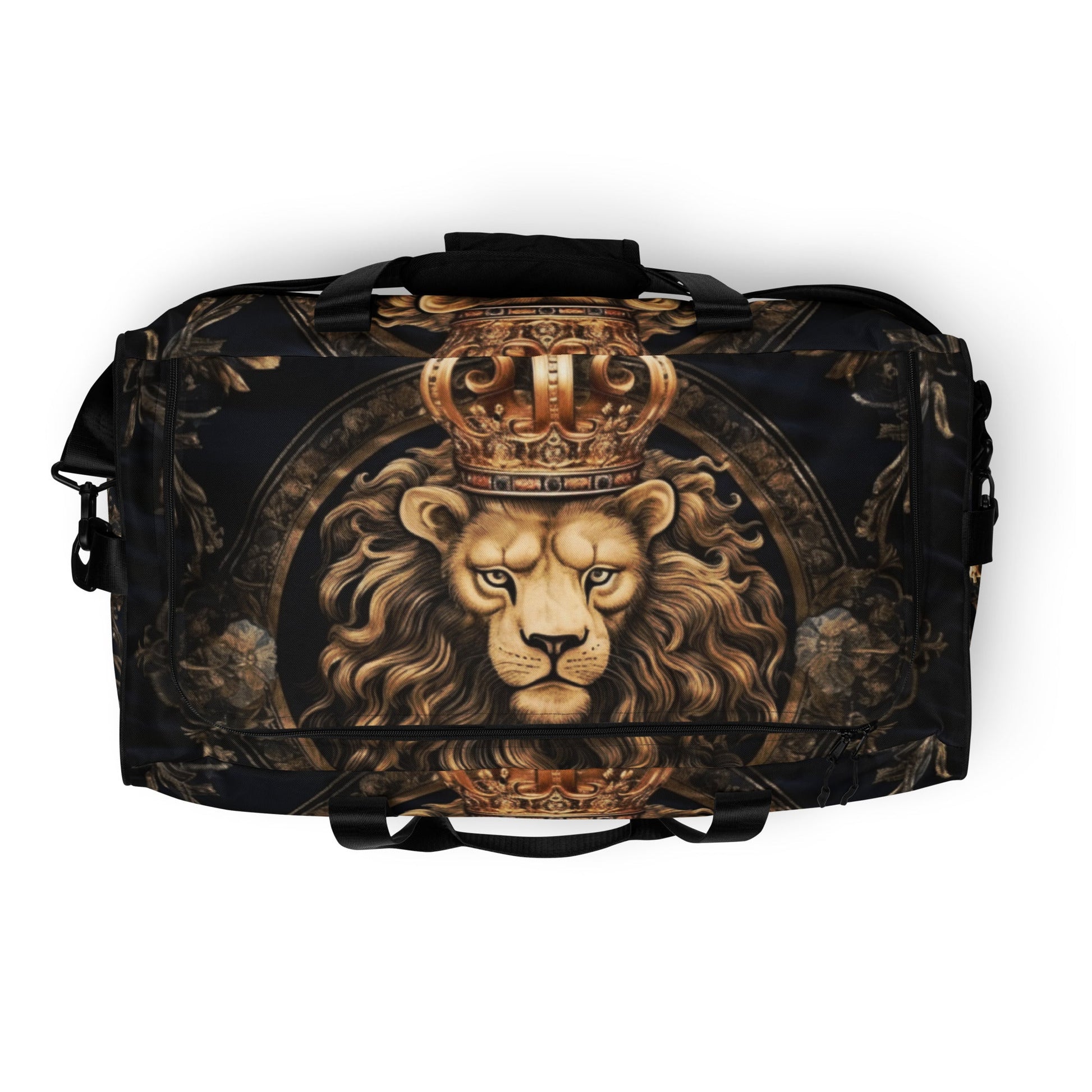 Front Leo the Lion King Duffle bag Duffel #MzKittyz #NikkiDKatArt