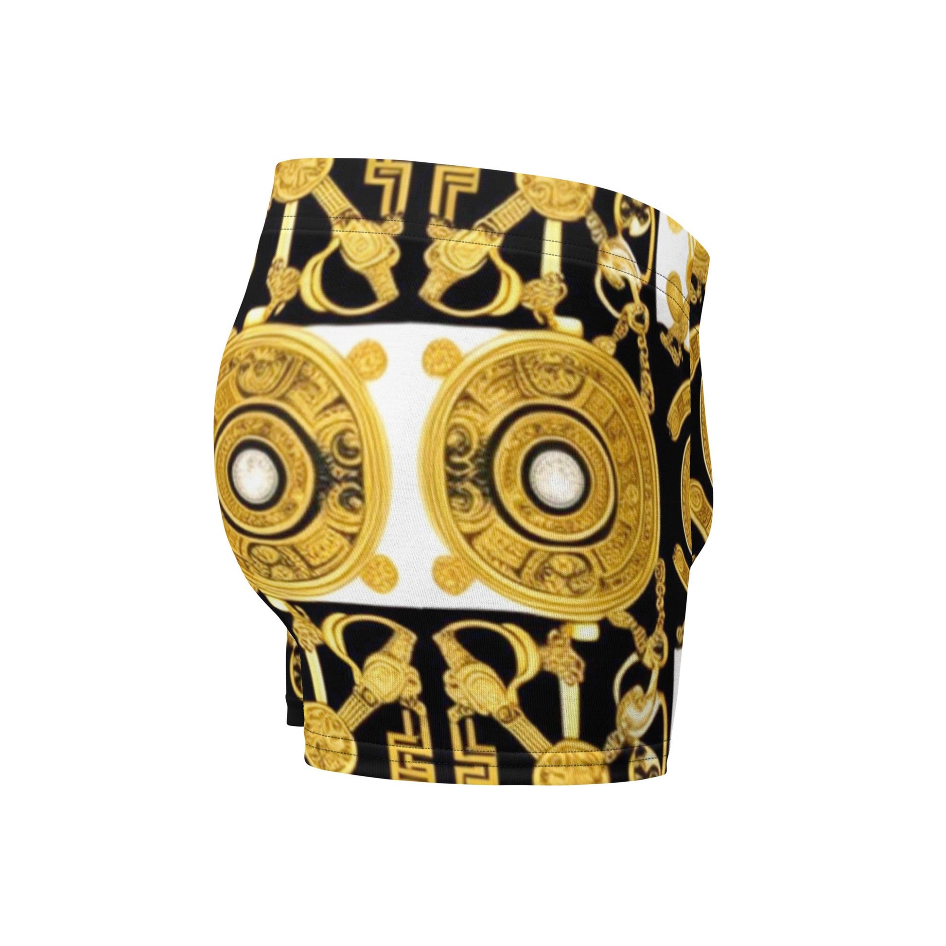 Front Gold & Black Coin Signature Boxer Briefs Briefs #MzKittyz #NikkiDKatArt