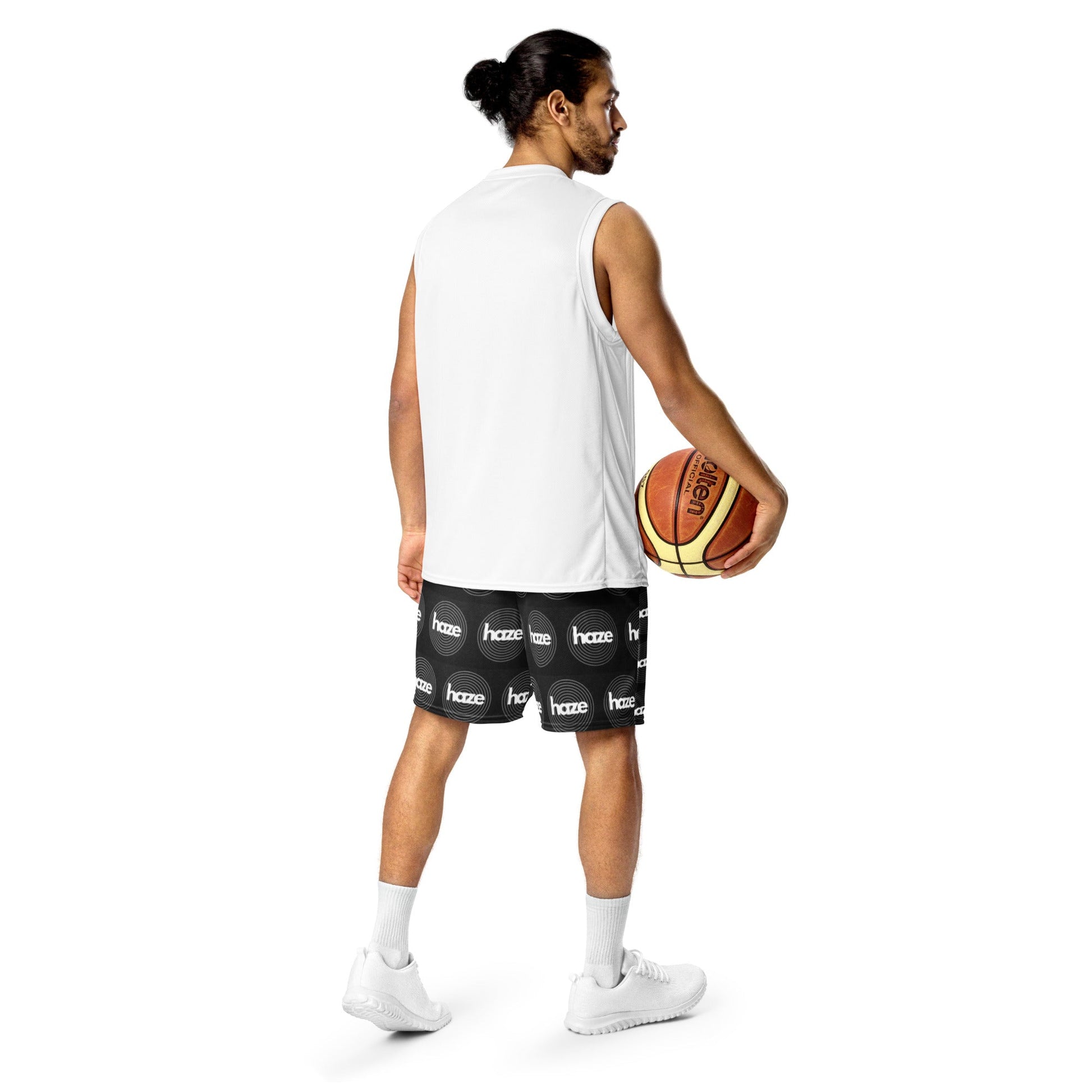 Front haze logo Unisex mesh shorts #MzKittyz #NikkiDKatArt