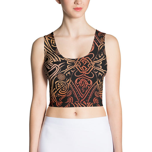 Front Celtic Sunrise Crop Top Crop Top #MzKittyz #NikkiDKatArt