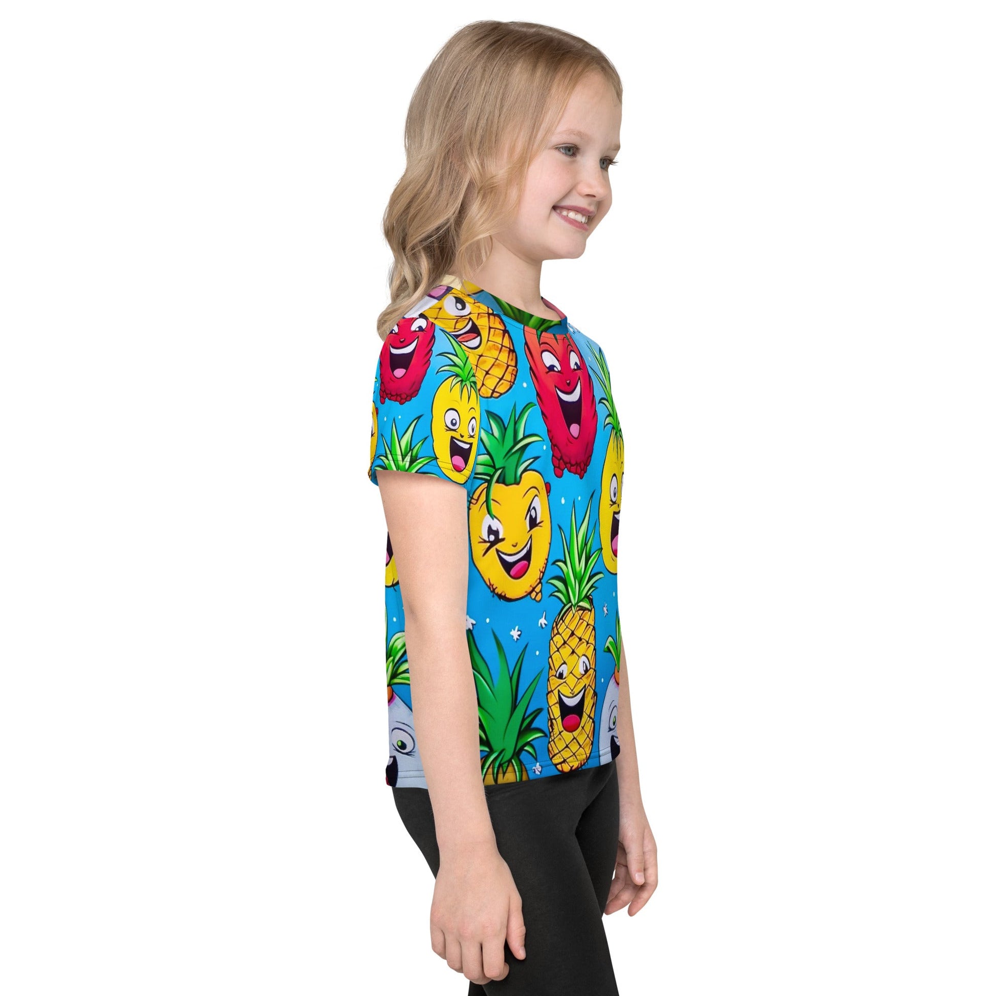 Front U So Funny Pineapple Kids crew neck t-shirt Tshirt, Kids #MzKittyz #NikkiDKatArt