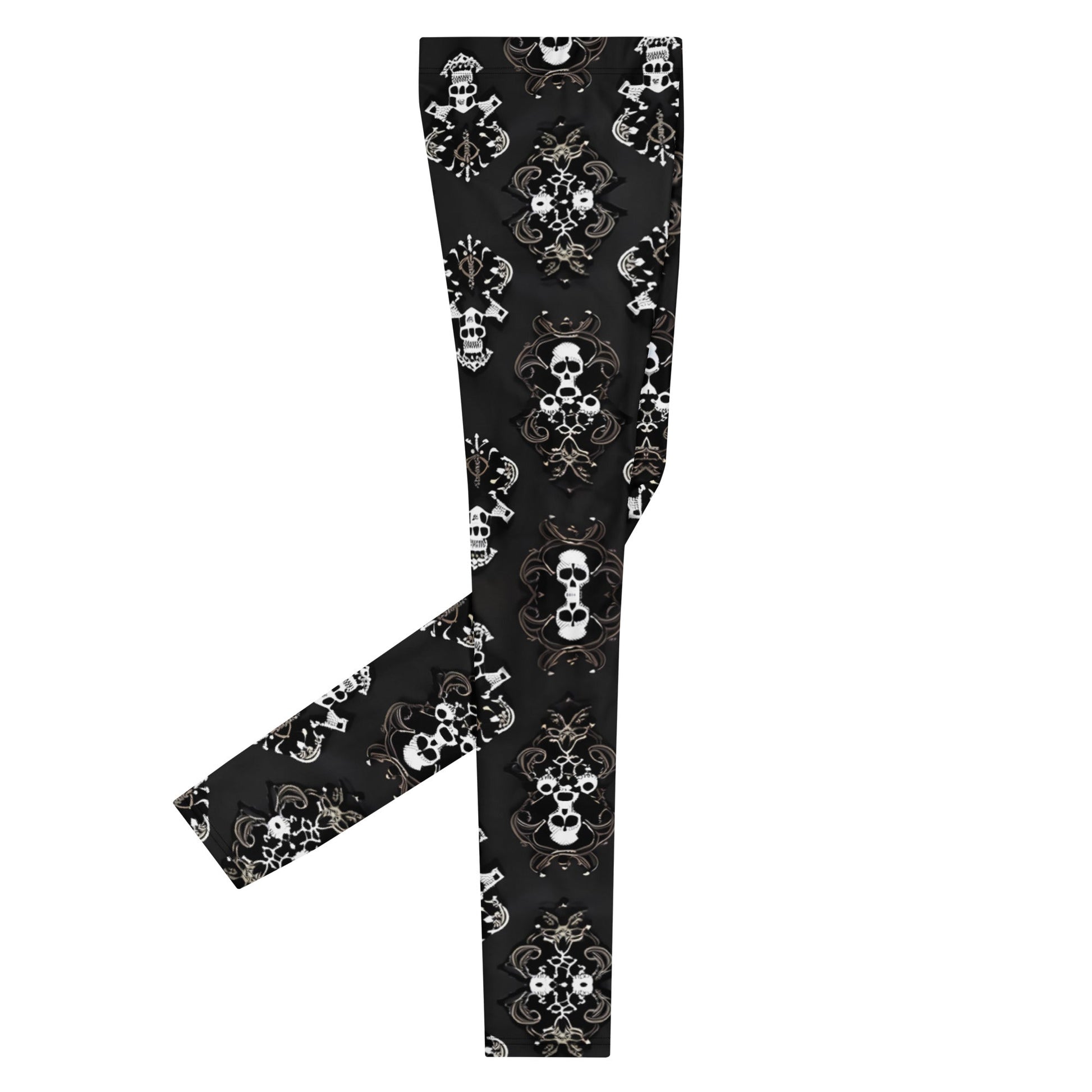 Front Lacie Lace ● Skull Men's Leggings Leggings #MzKittyz #NikkiDKatArt