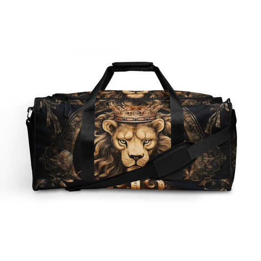 Front Leo the Lion King Duffle bag Duffel #MzKittyz #NikkiDKatArt