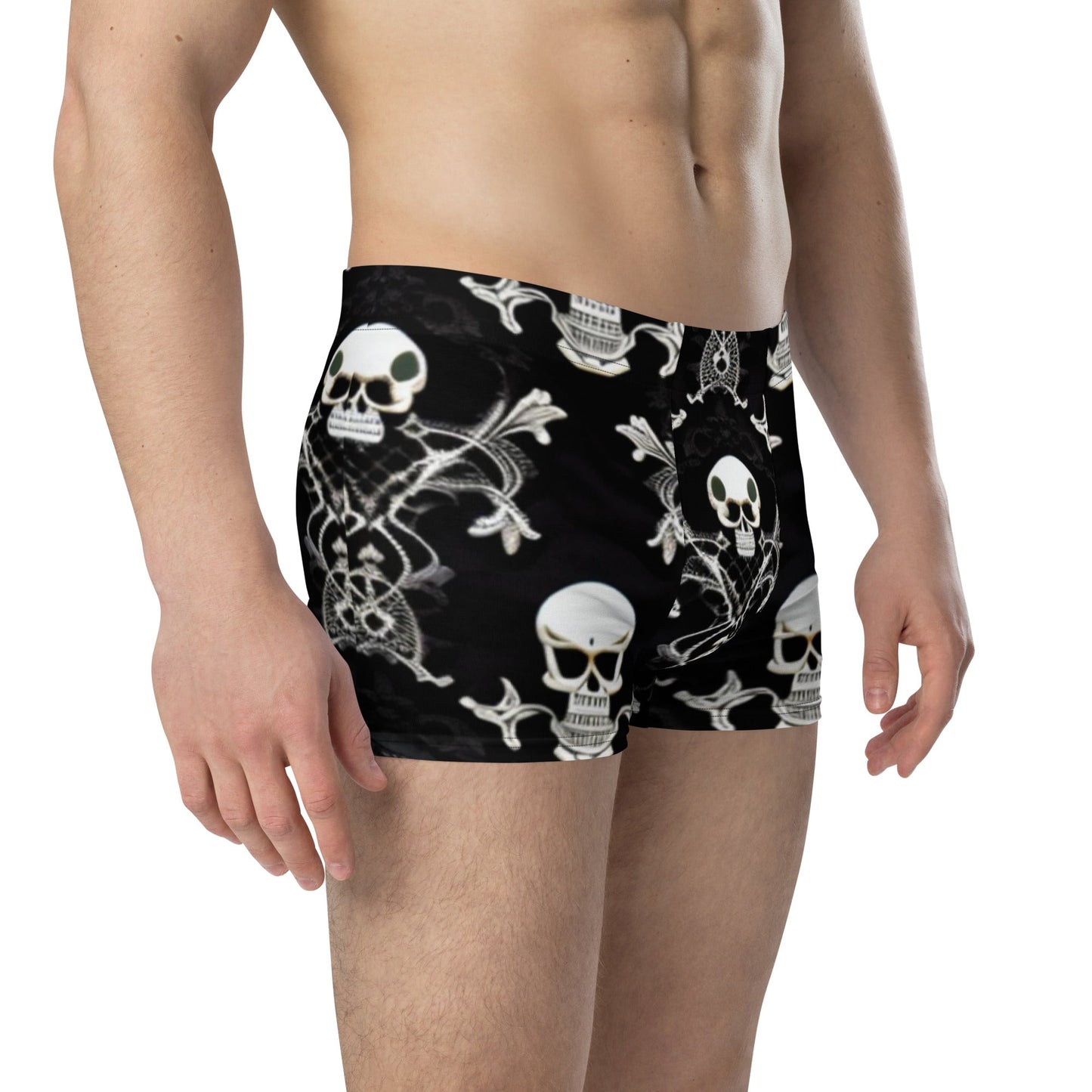 Front Skully Lace Boxer Briefs #MzKittyz #NikkiDKatArt