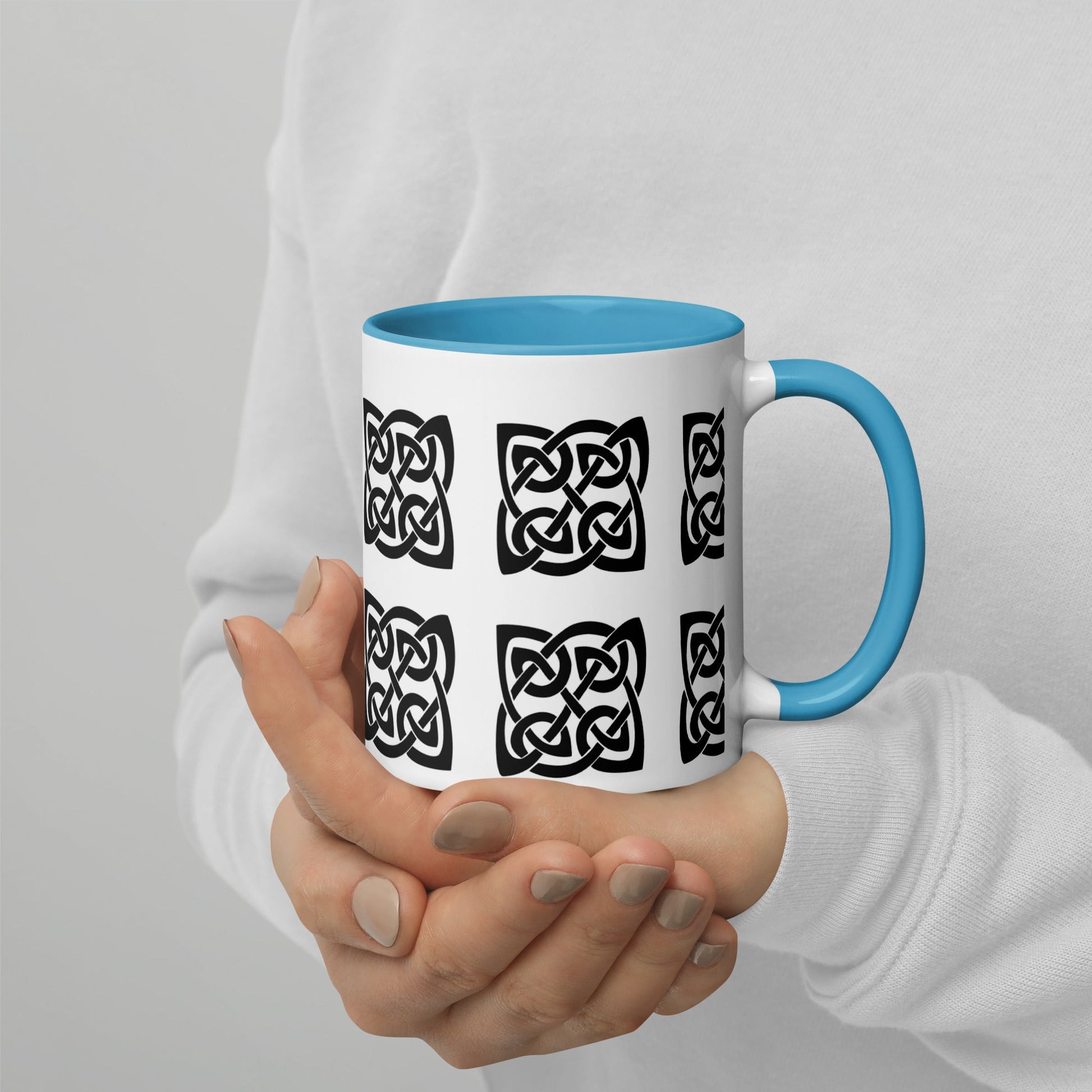 Front Celtic Knot Mug with Color Inside #MzKittyz #NikkiDKatArt