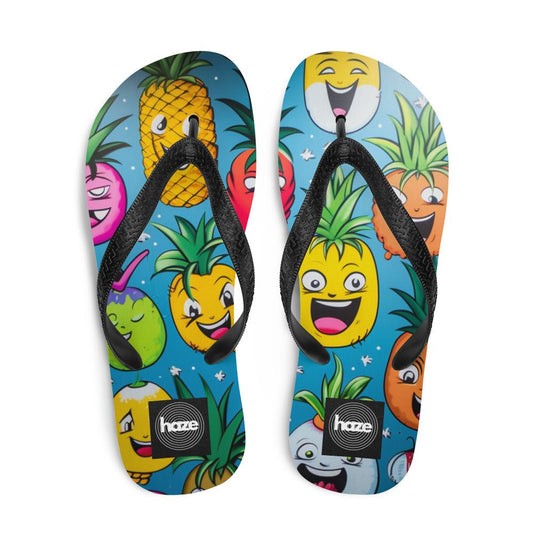Front U So Funny Pineapple Flip-Flops #MzKittyz #NikkiDKatArt