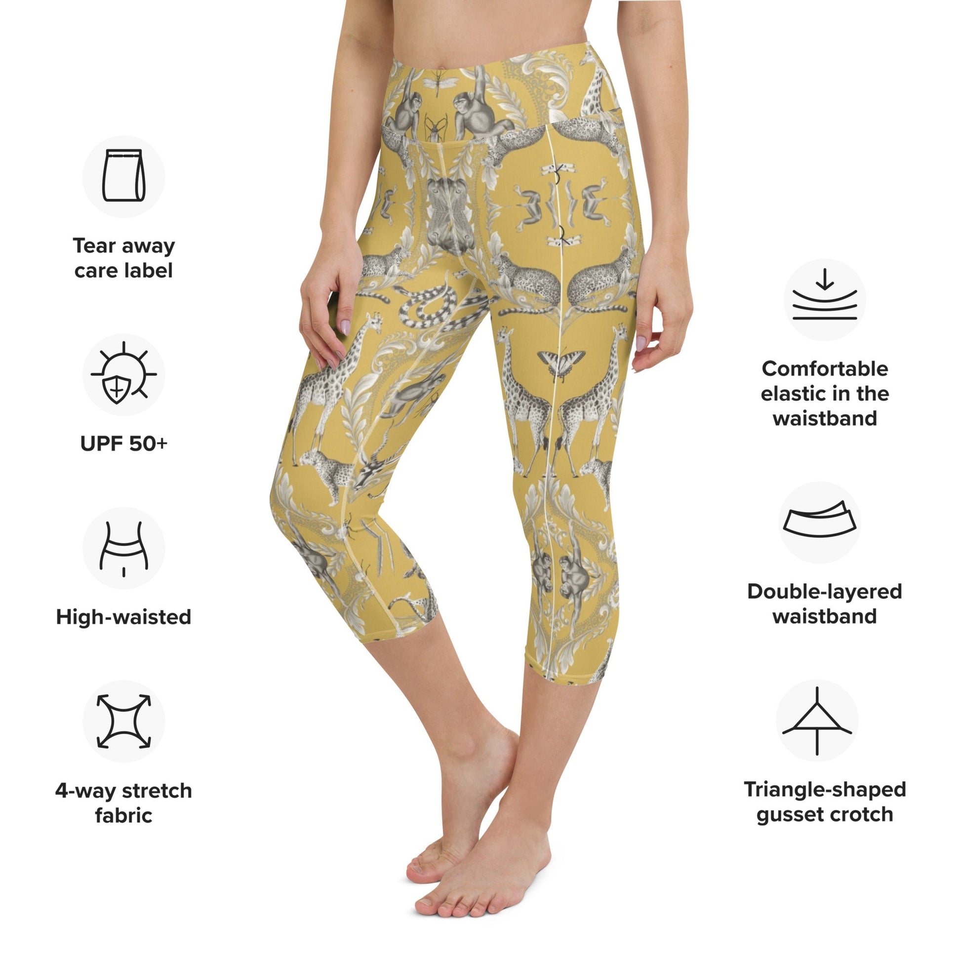 Front Animal Farm Women's Yoga Capri Leggings Leggings, Capri #MzKittyz #NikkiDKatArt