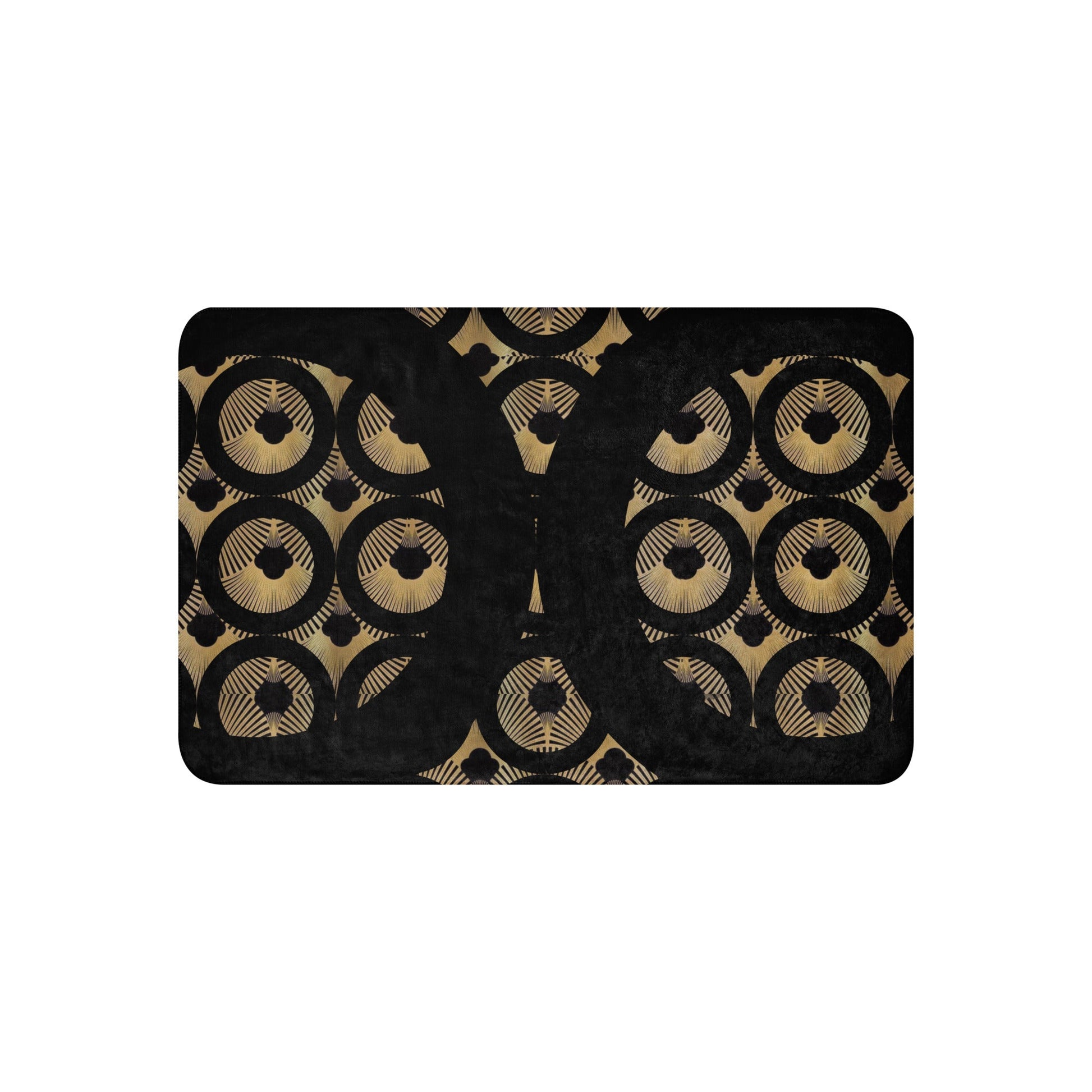 Front Art Deco, Black & Gold, Sherpa blanket in 3 sizes Throw #MzKittyz #NikkiDKatArt