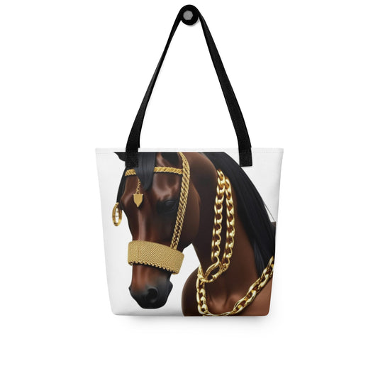 Front Blinged Out Horse - Tote Bag - Dual Handles in 3 colors Tote Bag #MzKittyz #NikkiDKatArt