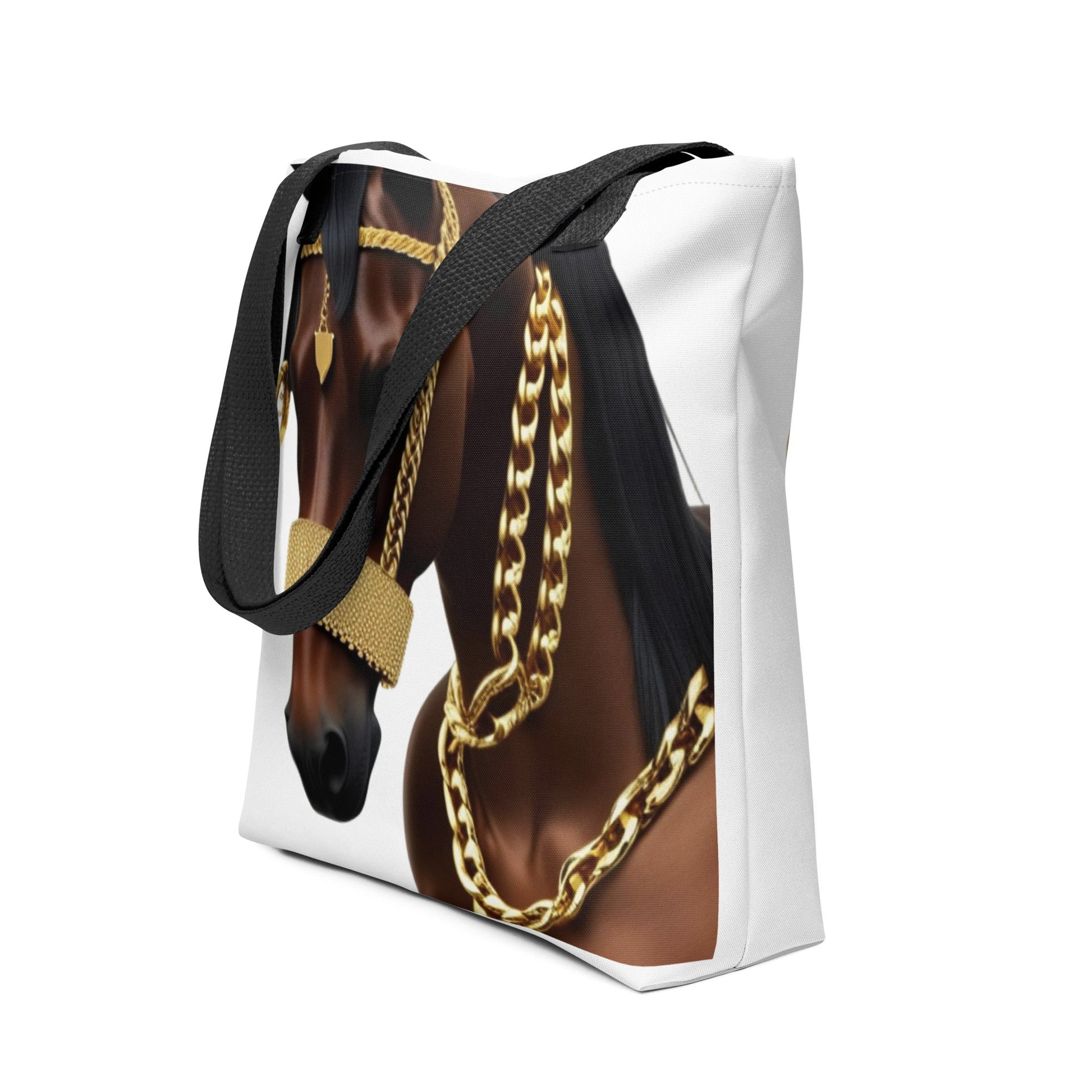 Front Blinged Out Horse - Tote Bag - Dual Handles in 3 colors Tote Bag #MzKittyz #NikkiDKatArt