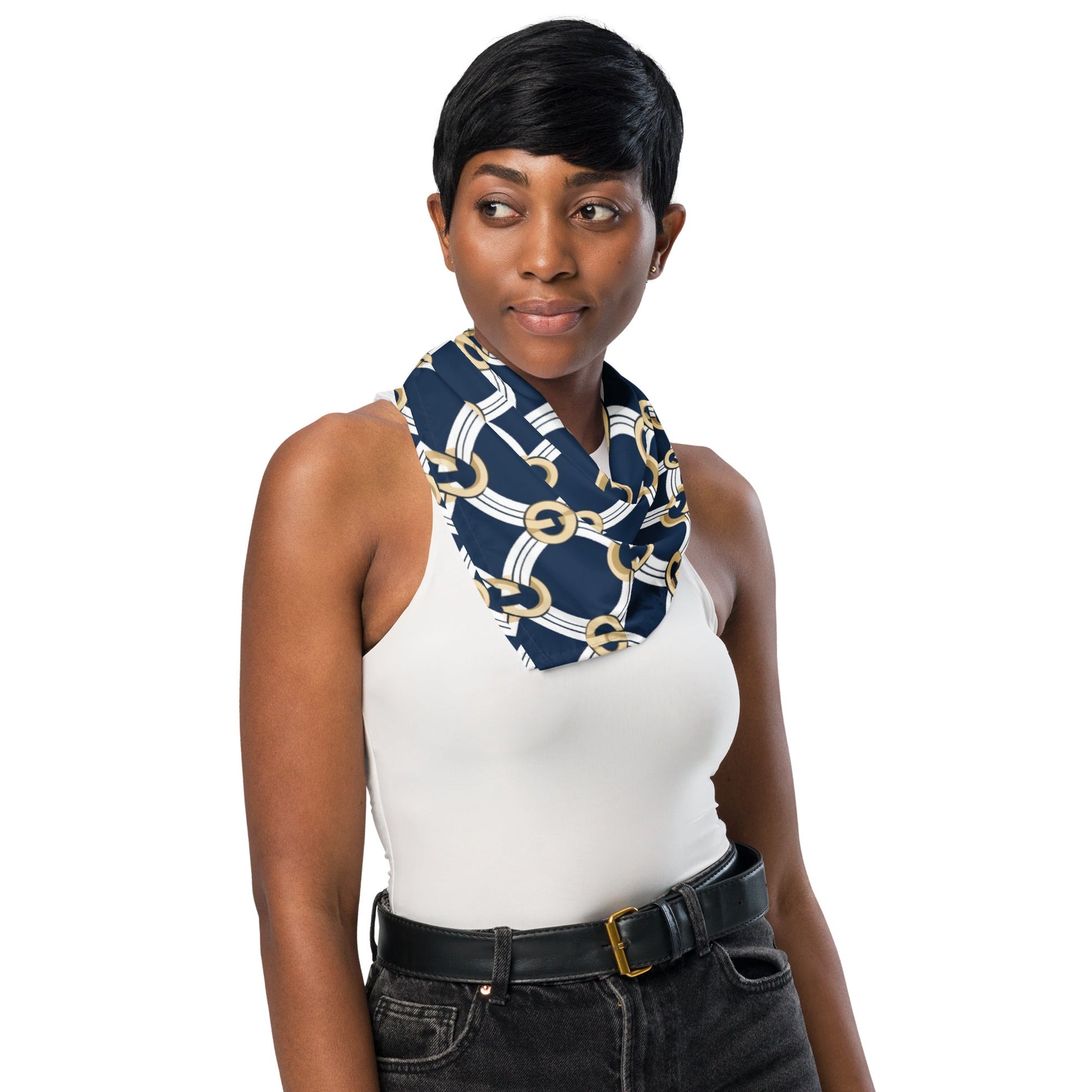 Front Boat Chain One Design - 3sizes- print Bandana - SPF 50+ #MzKittyz #NikkiDKatArt