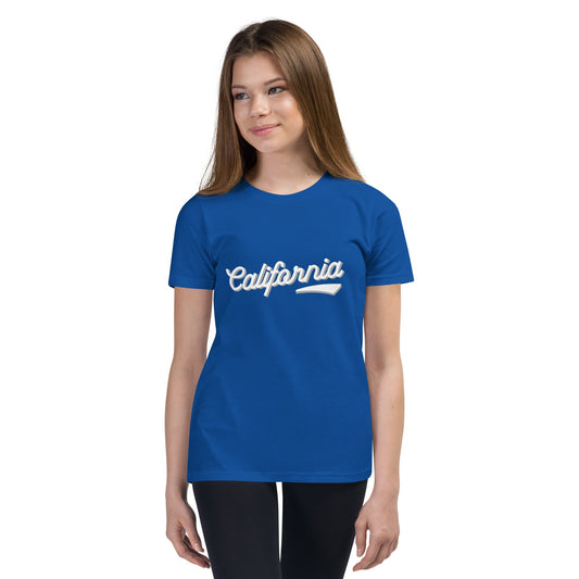 Front California - Youth Short Sleeve T-Shirt - Eco Friendly - Pre-Shrunk T-shirt - Youth #MzKittyz #NikkiDKatArt
