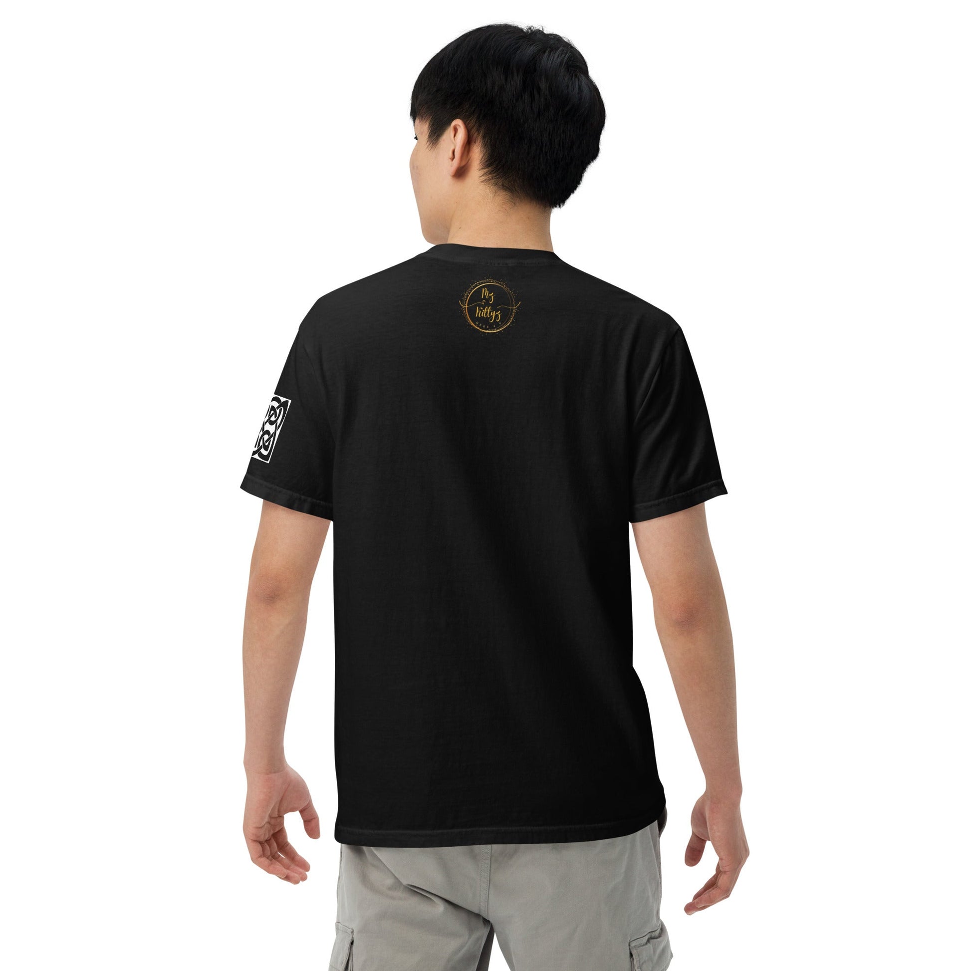 Front Celtic Knot Unisex garment-dyed Heavyweight T-shirt - 100% Cotton - up to 4XL #MzKittyz #NikkiDKatArt