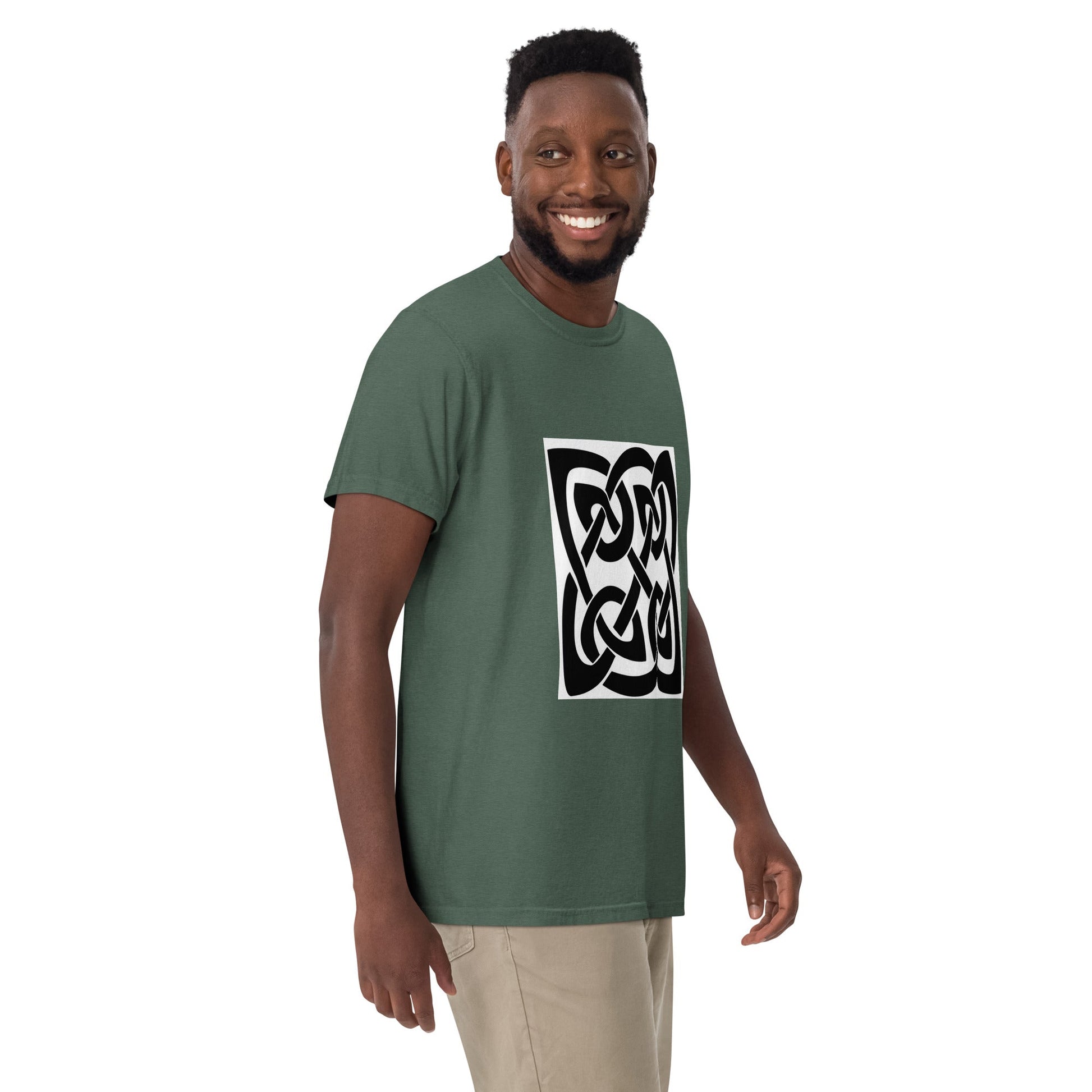 Front Celtic Knot Unisex garment-dyed Heavyweight T-shirt - 100% Cotton - up to 4XL #MzKittyz #NikkiDKatArt