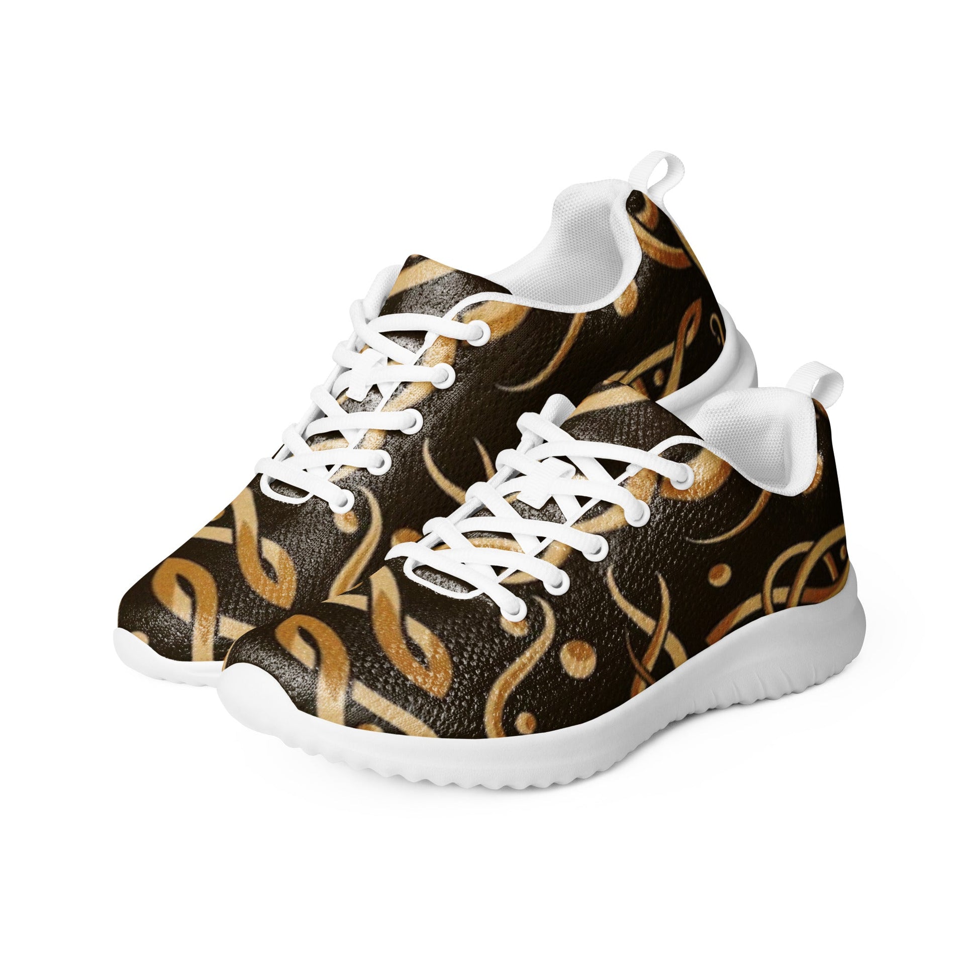 Front Celtic Weave & Knot Design | Women’s Athletic Shoes | Tennis Shoes Athletic Shoes #MzKittyz #NikkiDKatArt