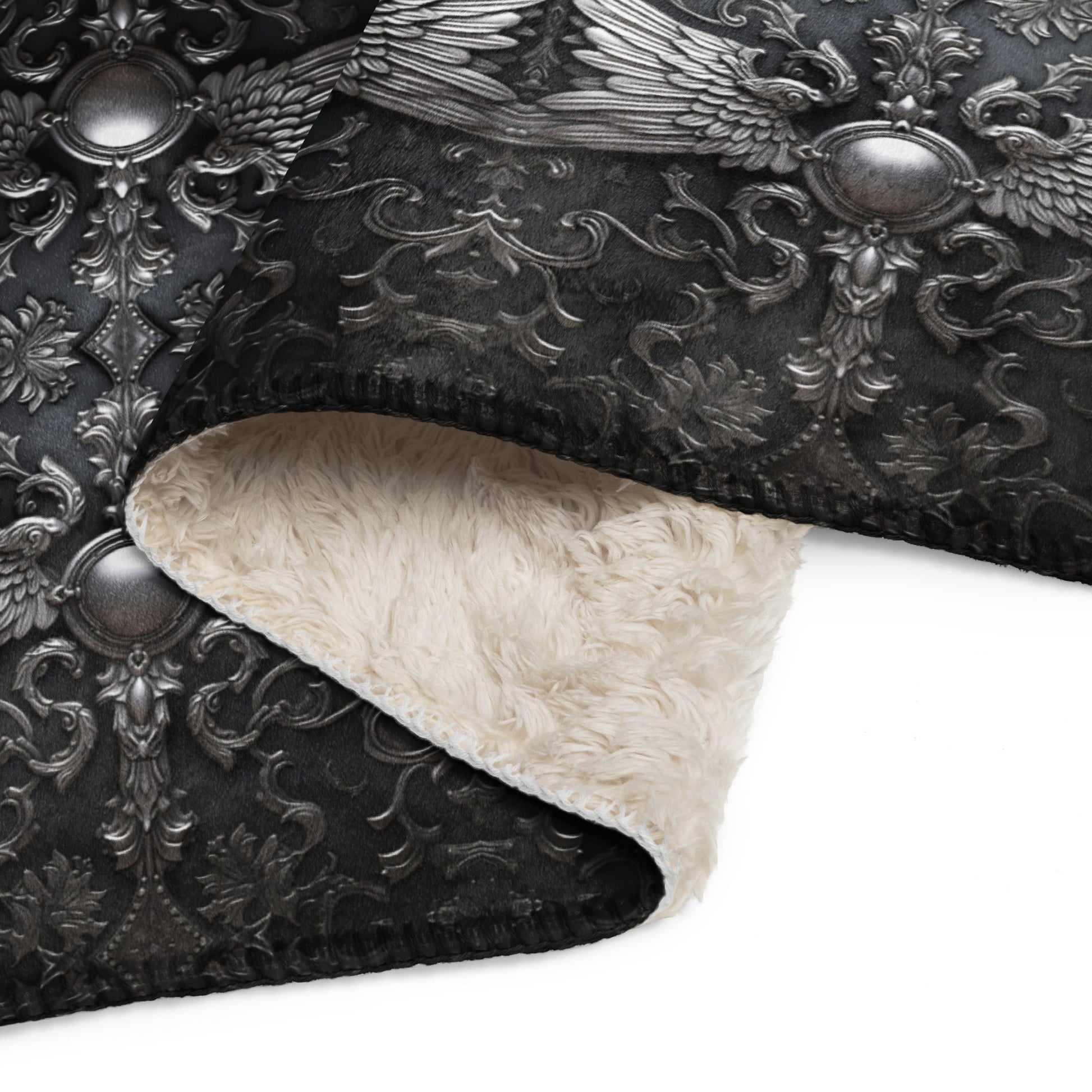 Front Chrome Animal Sherpa Blanket - 50" x 60" #MzKittyz #NikkiDKatArt