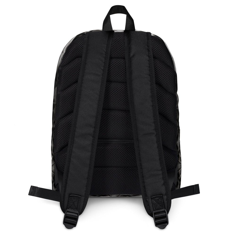 Front Chrome Cross & Angel Wingz Medium Backpack w/Pockets #MzKittyz #NikkiDKatArt
