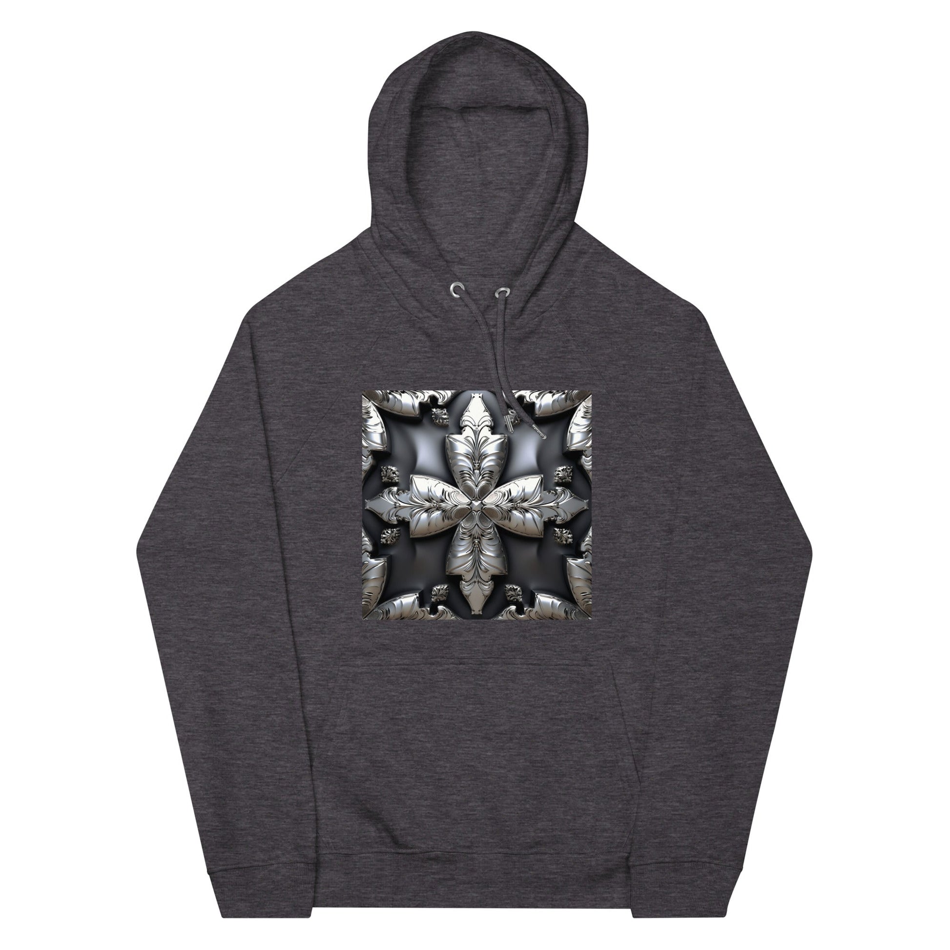 Front Chrome Cross Unisex Eco Raglan Hoodie \ XS to 3XL #MzKittyz #NikkiDKatArt
