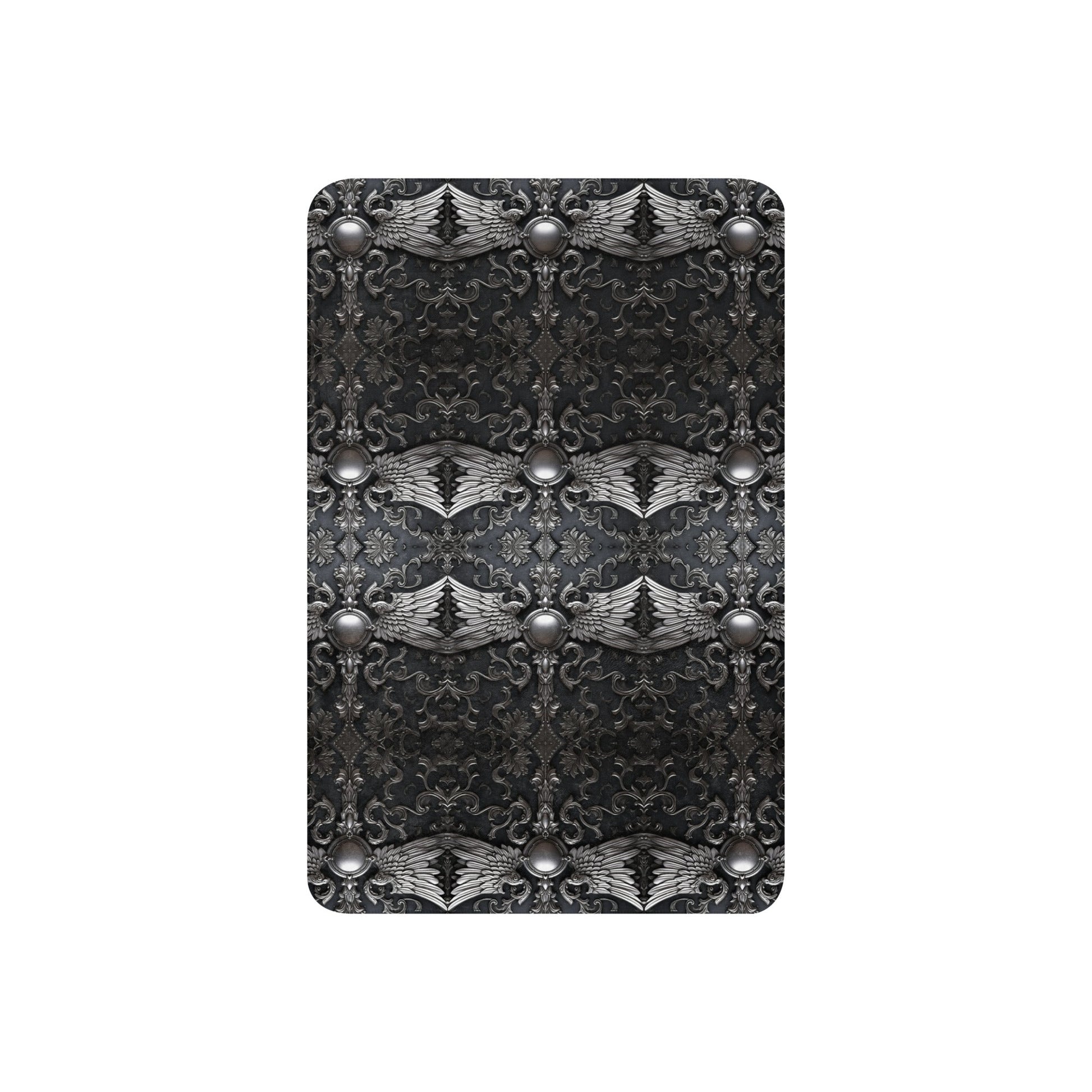 Front Chrome Cross w/Wings- Sherpa Throw Blanket 37" x 57" #MzKittyz #NikkiDKatArt