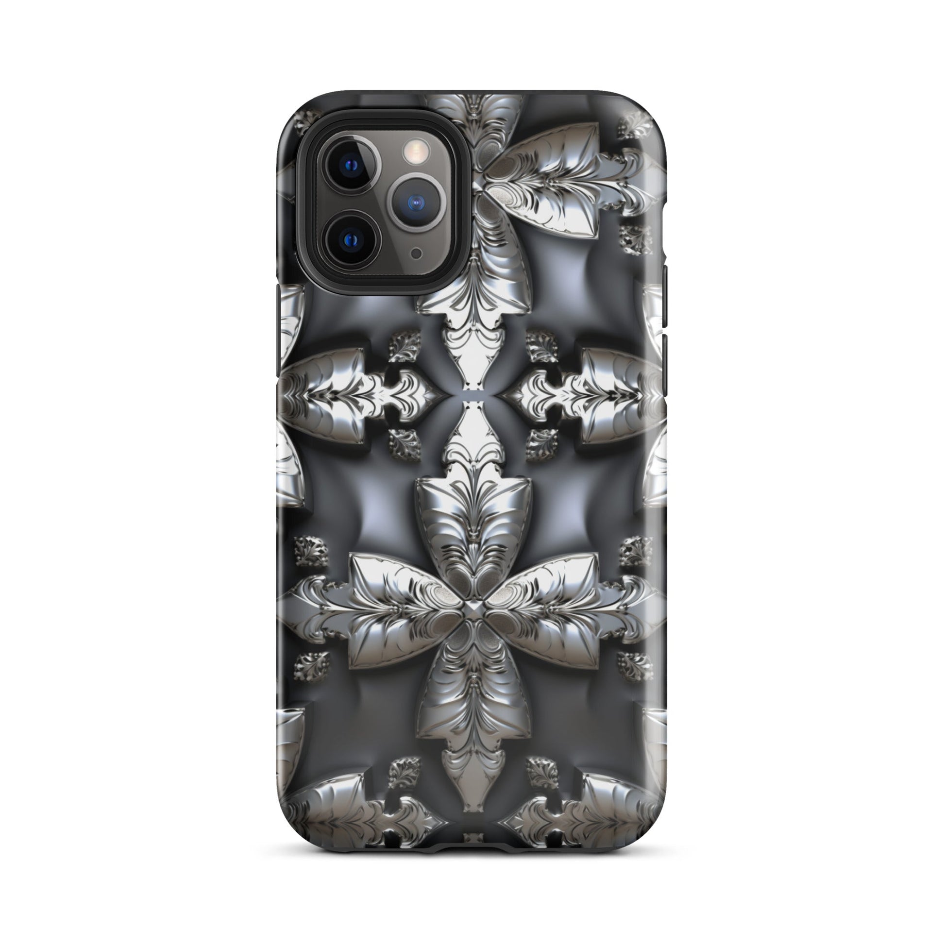 Front Chrome Crosses Tough Case for iPhone® Tough, iPhone #MzKittyz #NikkiDKatArt