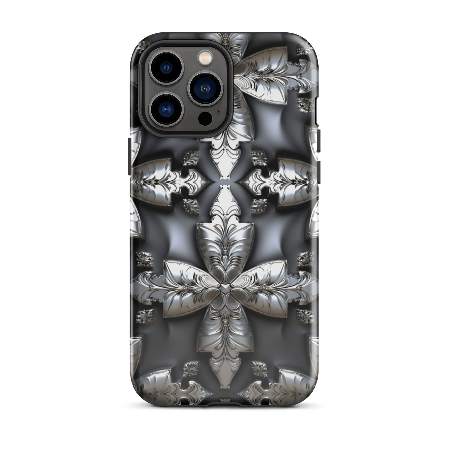 Front Chrome Crosses Tough Case for iPhone® Tough, iPhone #MzKittyz #NikkiDKatArt