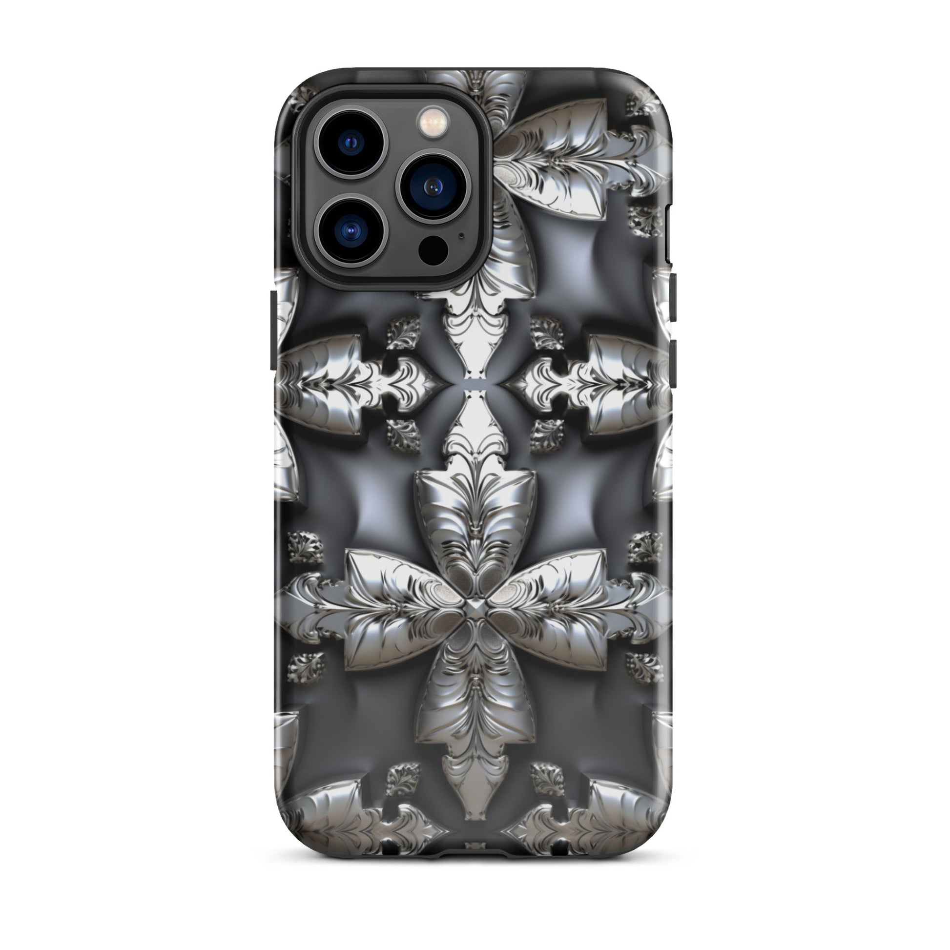 Front Chrome Crosses Tough Case for iPhone® Tough, iPhone #MzKittyz #NikkiDKatArt