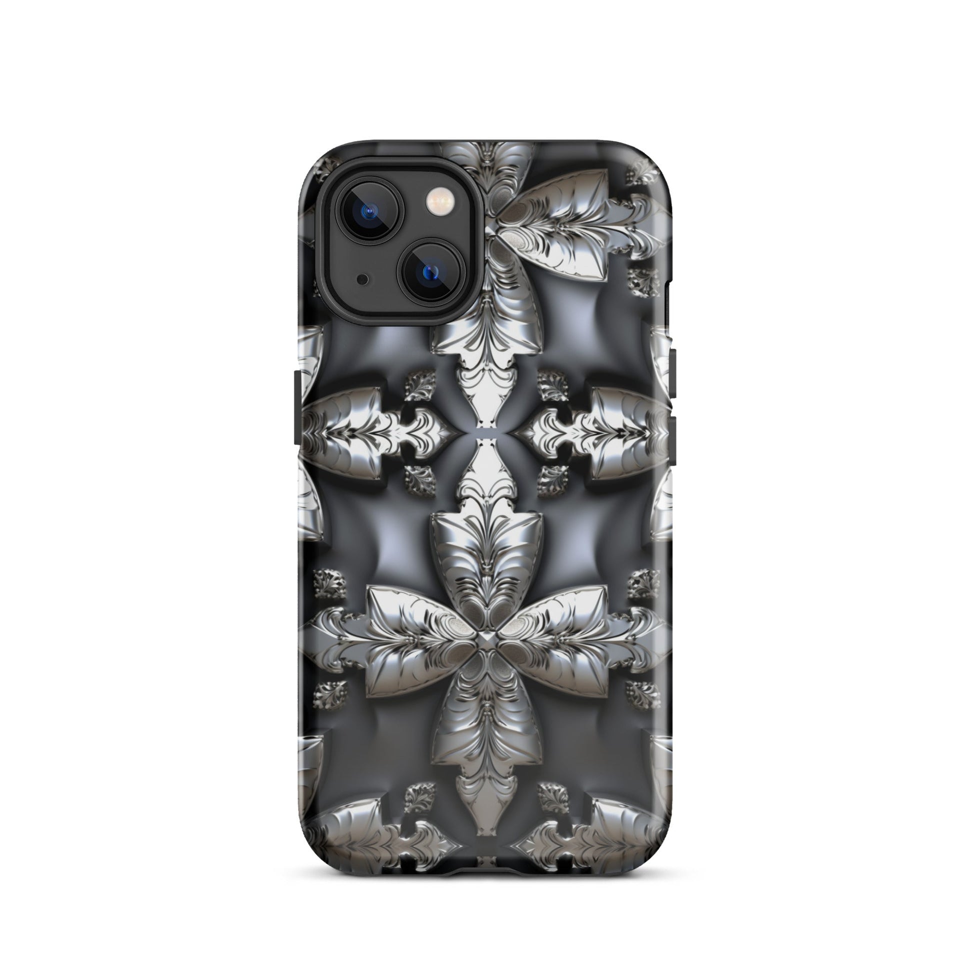 Front Chrome Crosses Tough Case for iPhone® Tough, iPhone #MzKittyz #NikkiDKatArt