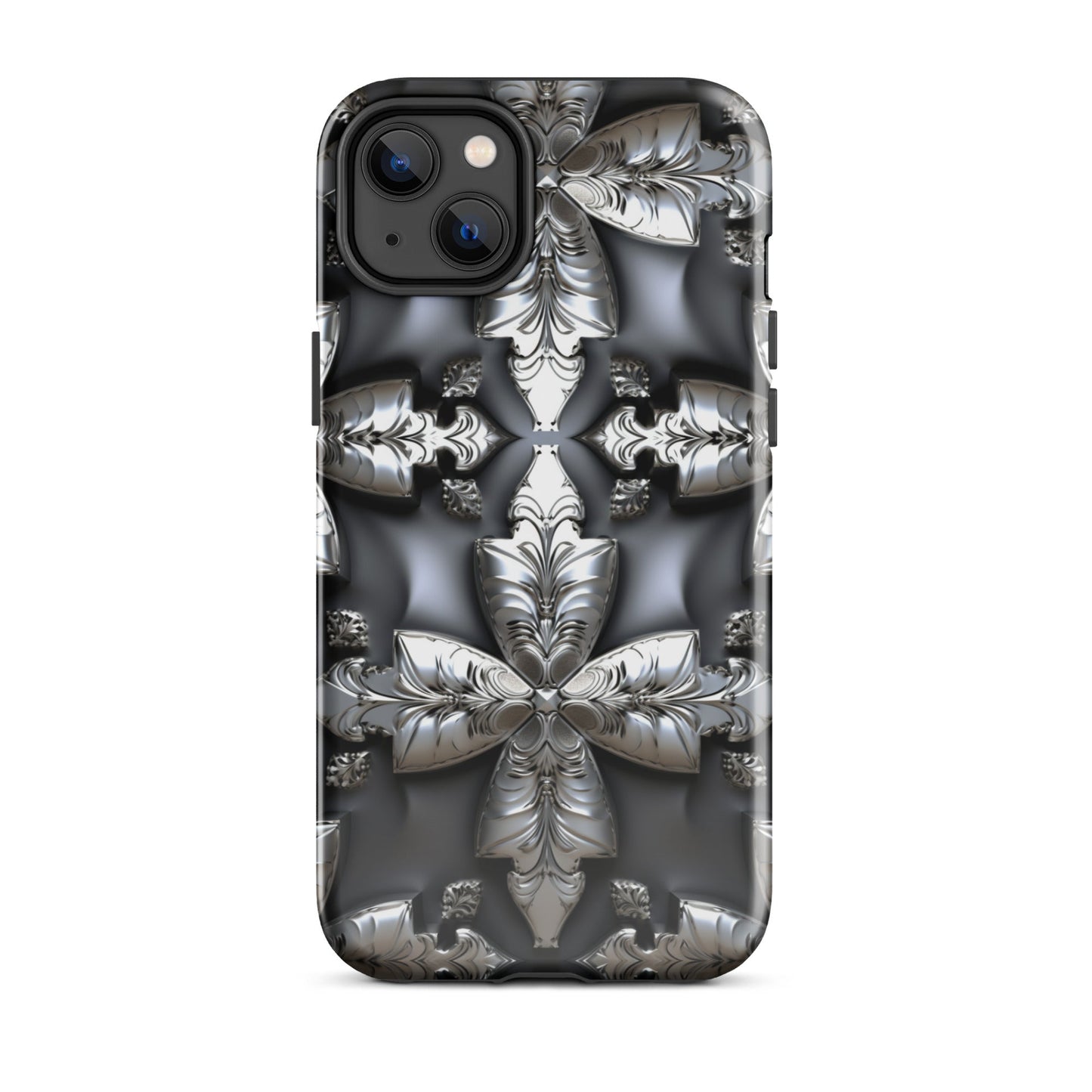 Front Chrome Crosses Tough Case for iPhone® Tough, iPhone #MzKittyz #NikkiDKatArt