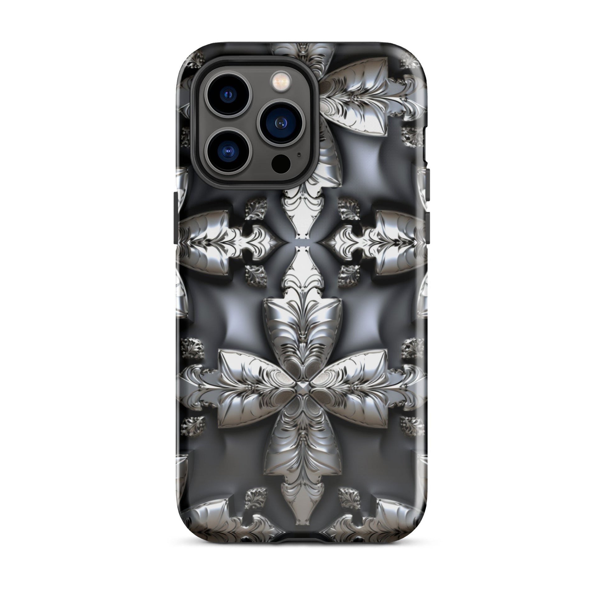 Front Chrome Crosses Tough Case for iPhone® Tough, iPhone #MzKittyz #NikkiDKatArt