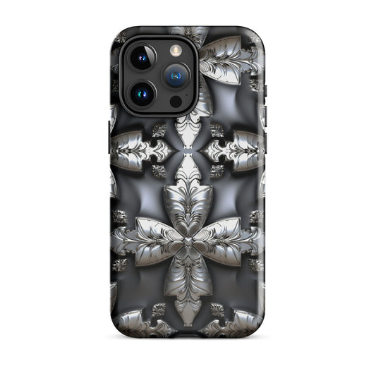 Front Chrome Crosses Tough Case for iPhone® Tough, iPhone #MzKittyz #NikkiDKatArt