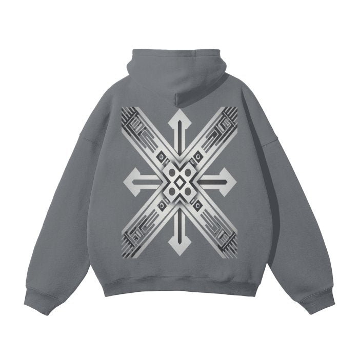 Front Chrome Trax Ltd. Design - Unisex Oversized Streetwear Fleece Hoodie Hoodie - Oversized - Streetwear #MzKittyz #NikkiDKatArt