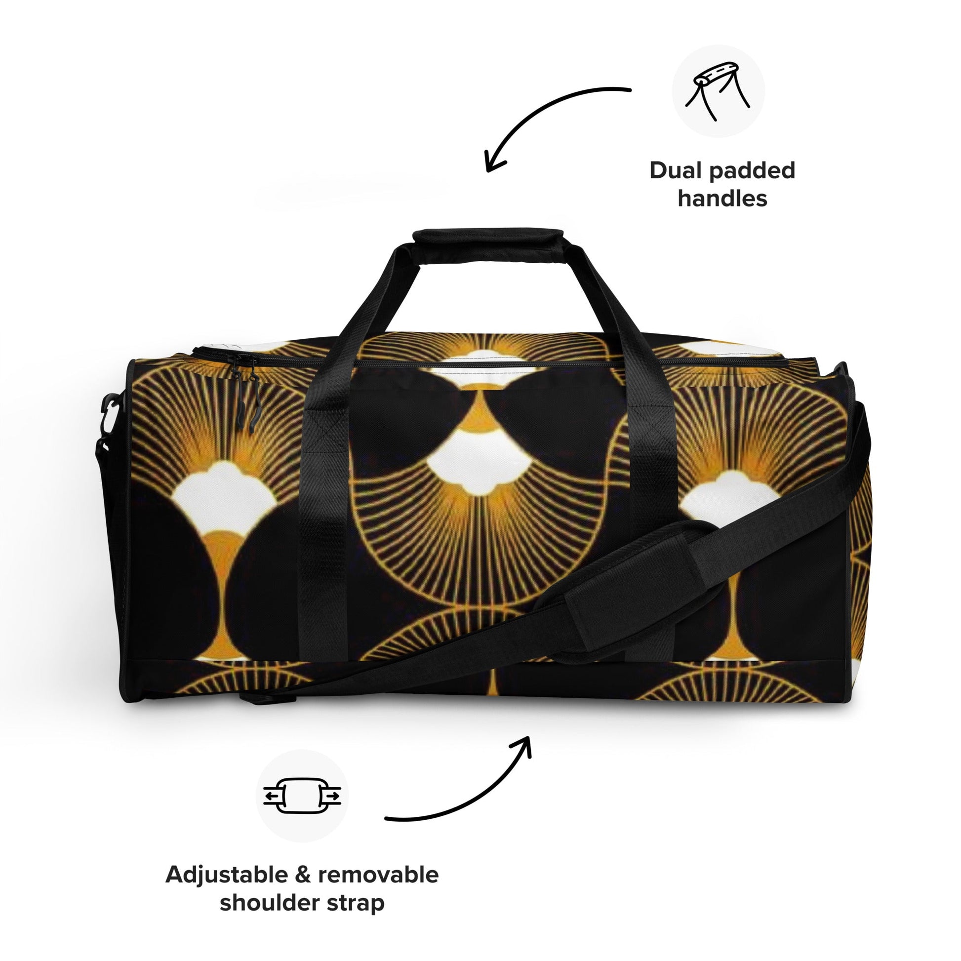 Front Deco Art Fan Design - Duffle Bag #MzKittyz #NikkiDKatArt