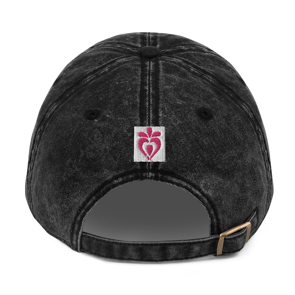 Front Embroidered Celtic Love Knot & Tulip Love Symbol - Vintage Cotton Twill Cap #MzKittyz #NikkiDKatArt
