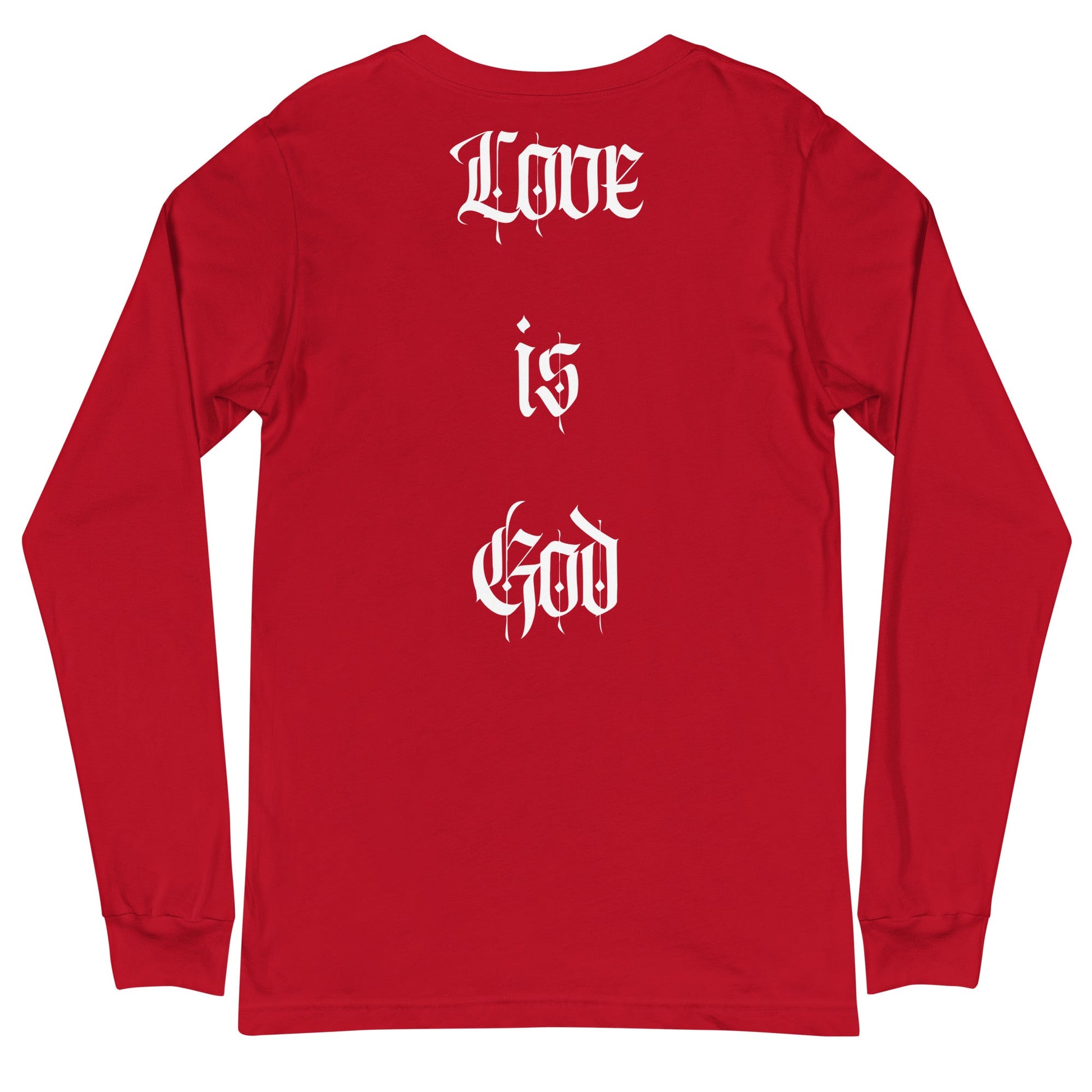 Front "God is Love, Love is God" - Unisex Long Sleeve Tee- Various Colors - 100% Cotton Tshirt, LongSleeve, Unisex #MzKittyz #NikkiDKatArt