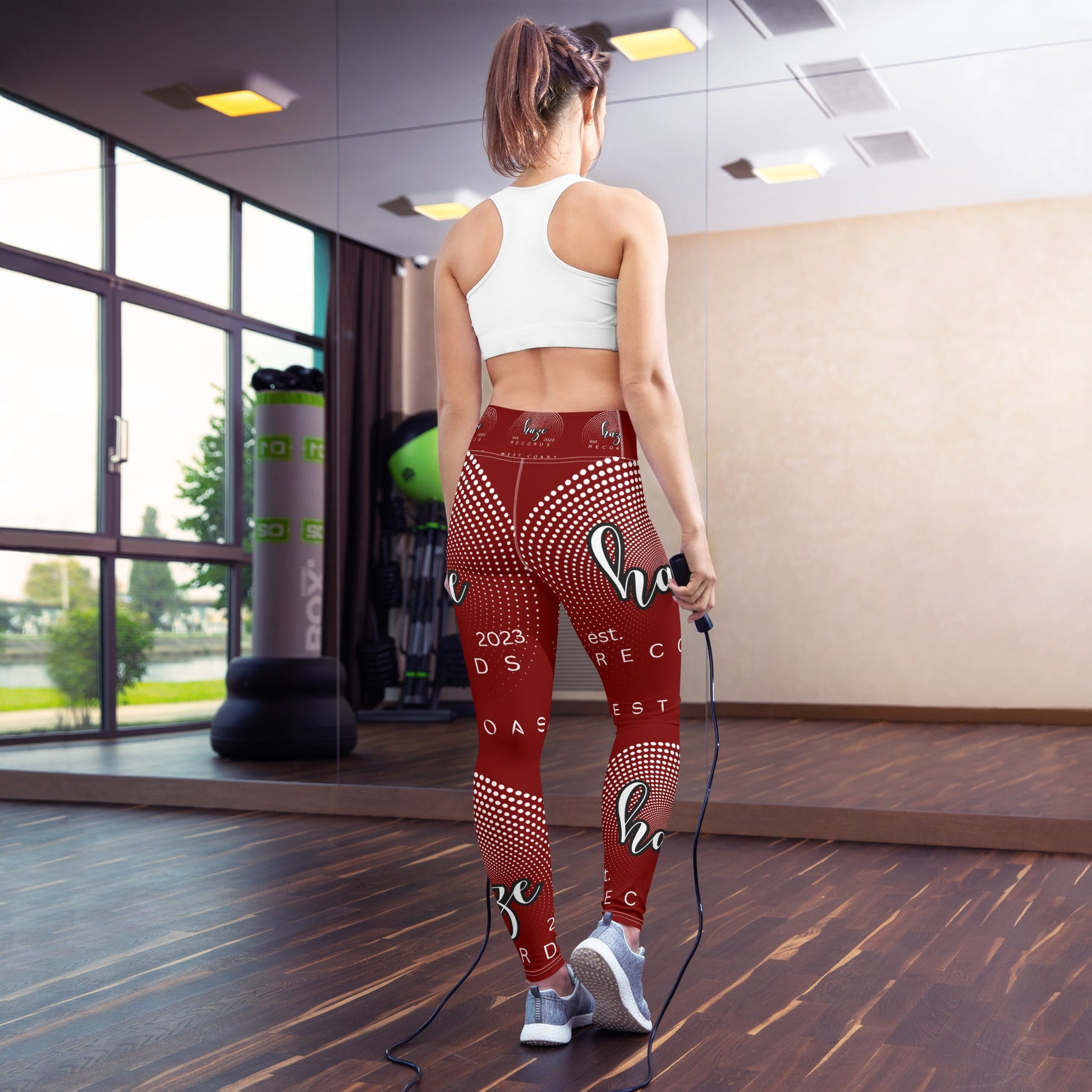 Front haze 2023 logo Yoga Leggings Yoga Leggings #MzKittyz #NikkiDKatArt