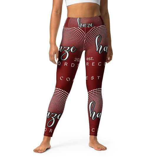 Front haze 2023 logo Yoga Leggings Yoga Leggings #MzKittyz #NikkiDKatArt