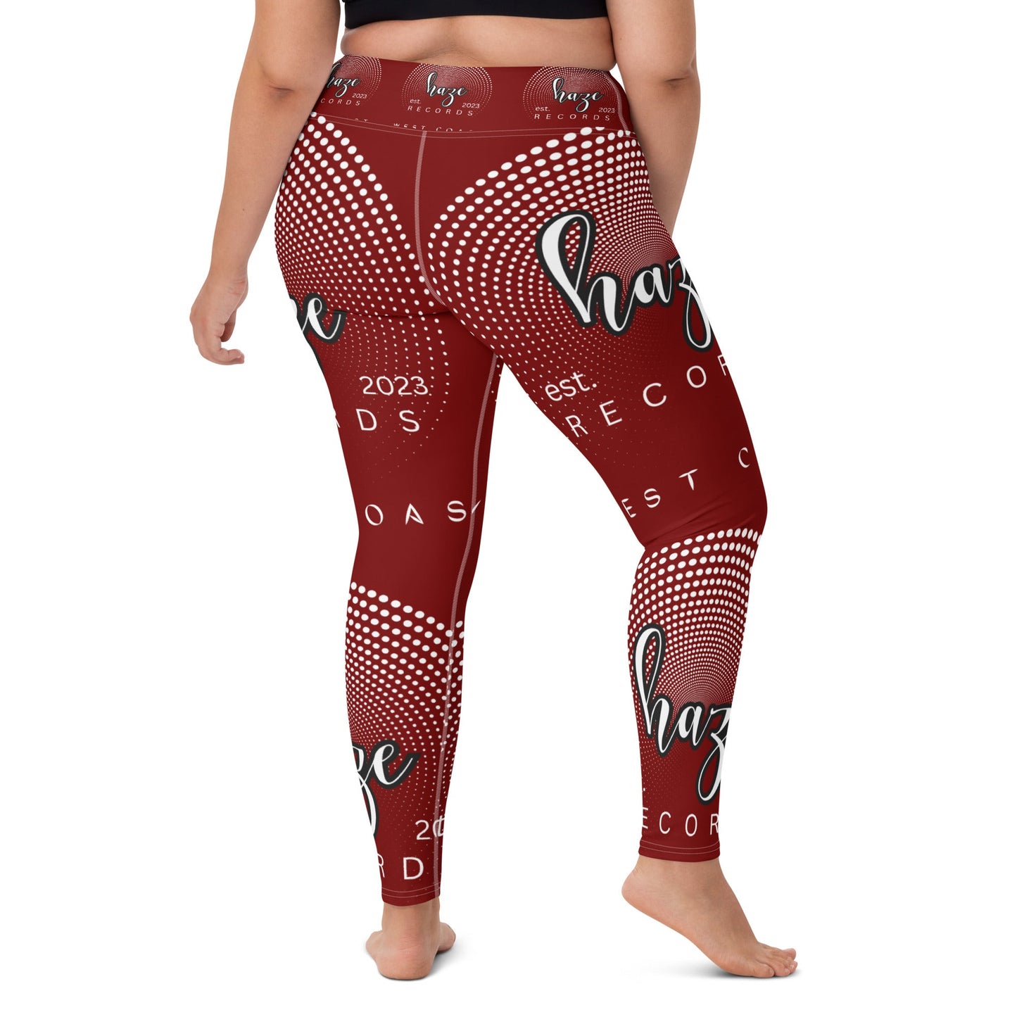 Front haze 2023 logo Yoga Leggings Yoga Leggings #MzKittyz #NikkiDKatArt