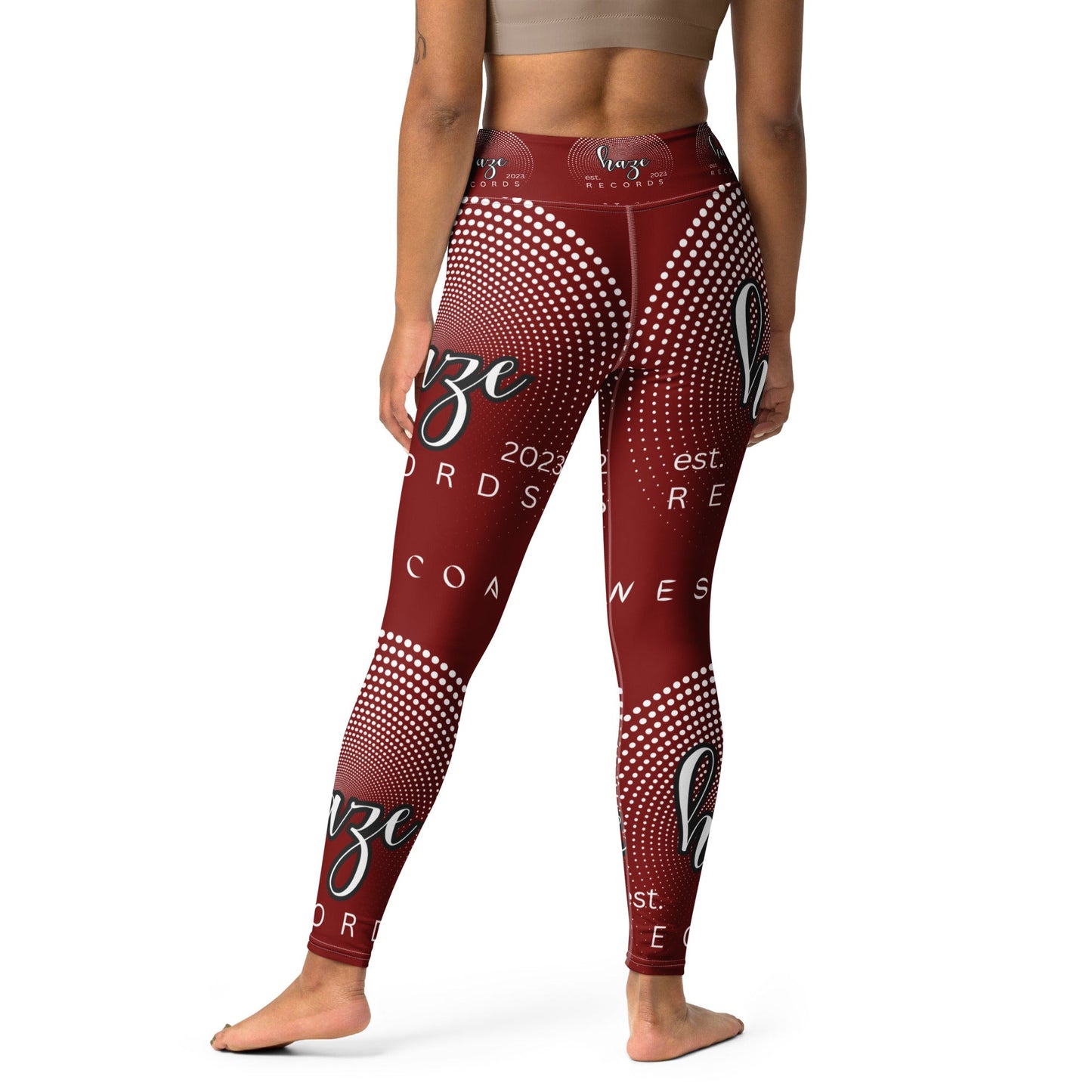 Front haze 2023 logo Yoga Leggings Yoga Leggings #MzKittyz #NikkiDKatArt