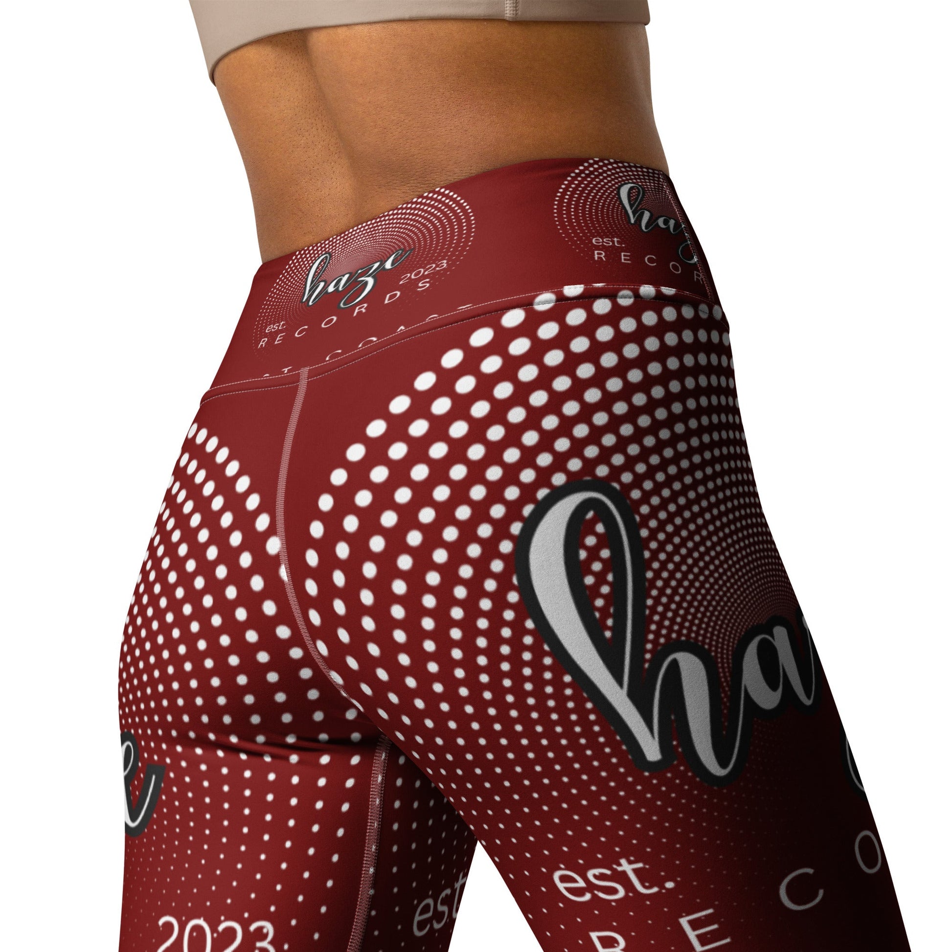 Front haze 2023 logo Yoga Leggings Yoga Leggings #MzKittyz #NikkiDKatArt