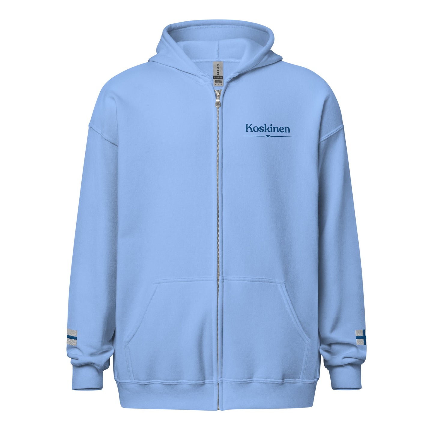 Front Koskinen Family Crest Unisex Heavy Blend Zip Hoodie Hoodie #MzKittyz #NikkiDKatArt